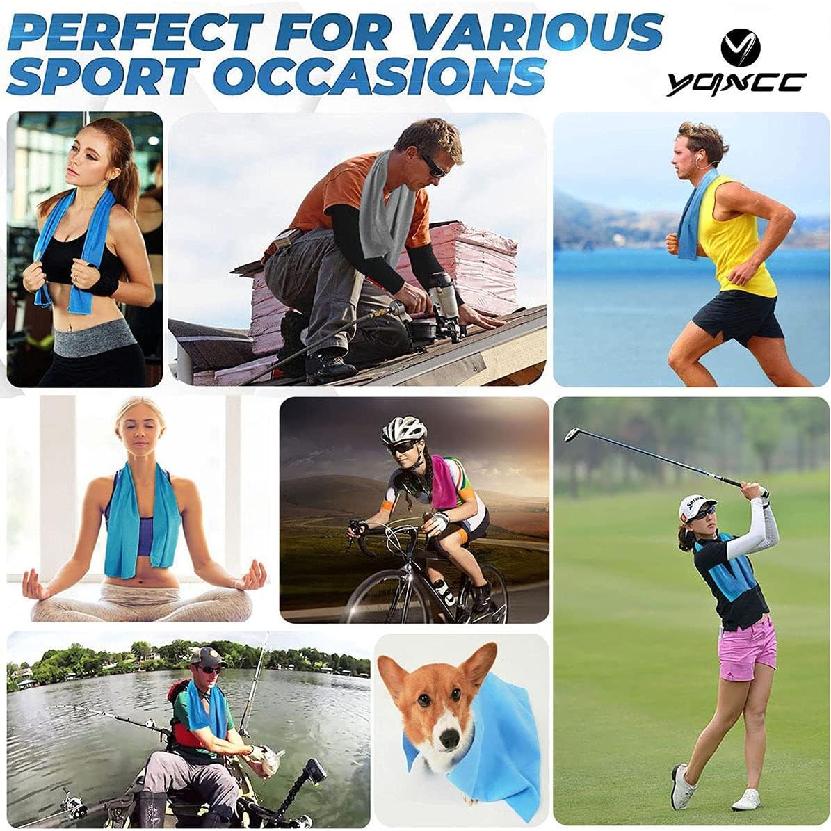 Toallas Enfriadoras YQXCC 4 Unidades Microfibra 101.6x30.5cm