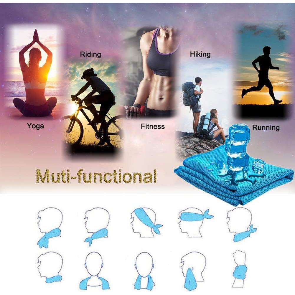 Toallas Enfriadoras YQXCC 4 Unidades Microfibra 101.6x30.5cm