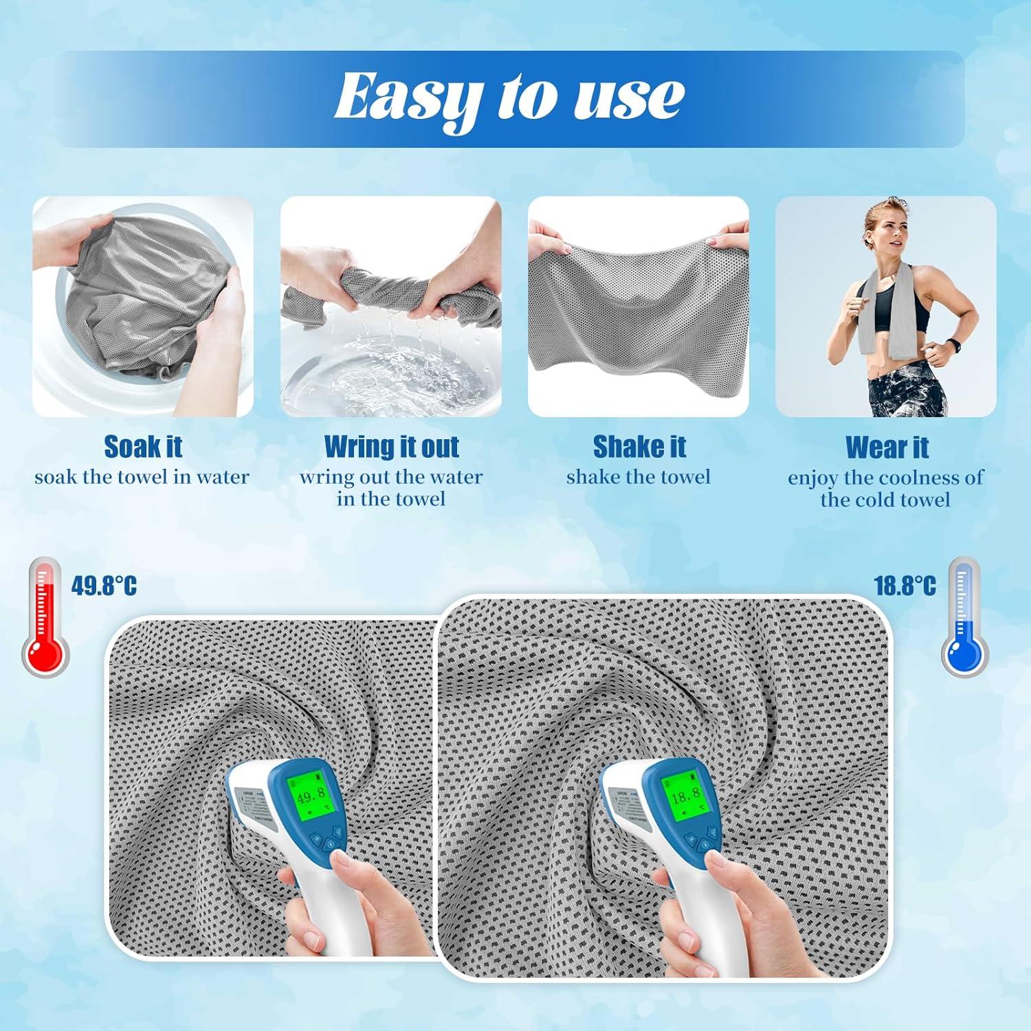 Toallas Enfriadoras PAWPRO 4 Piezas Microfibra 101.6x30.5cm