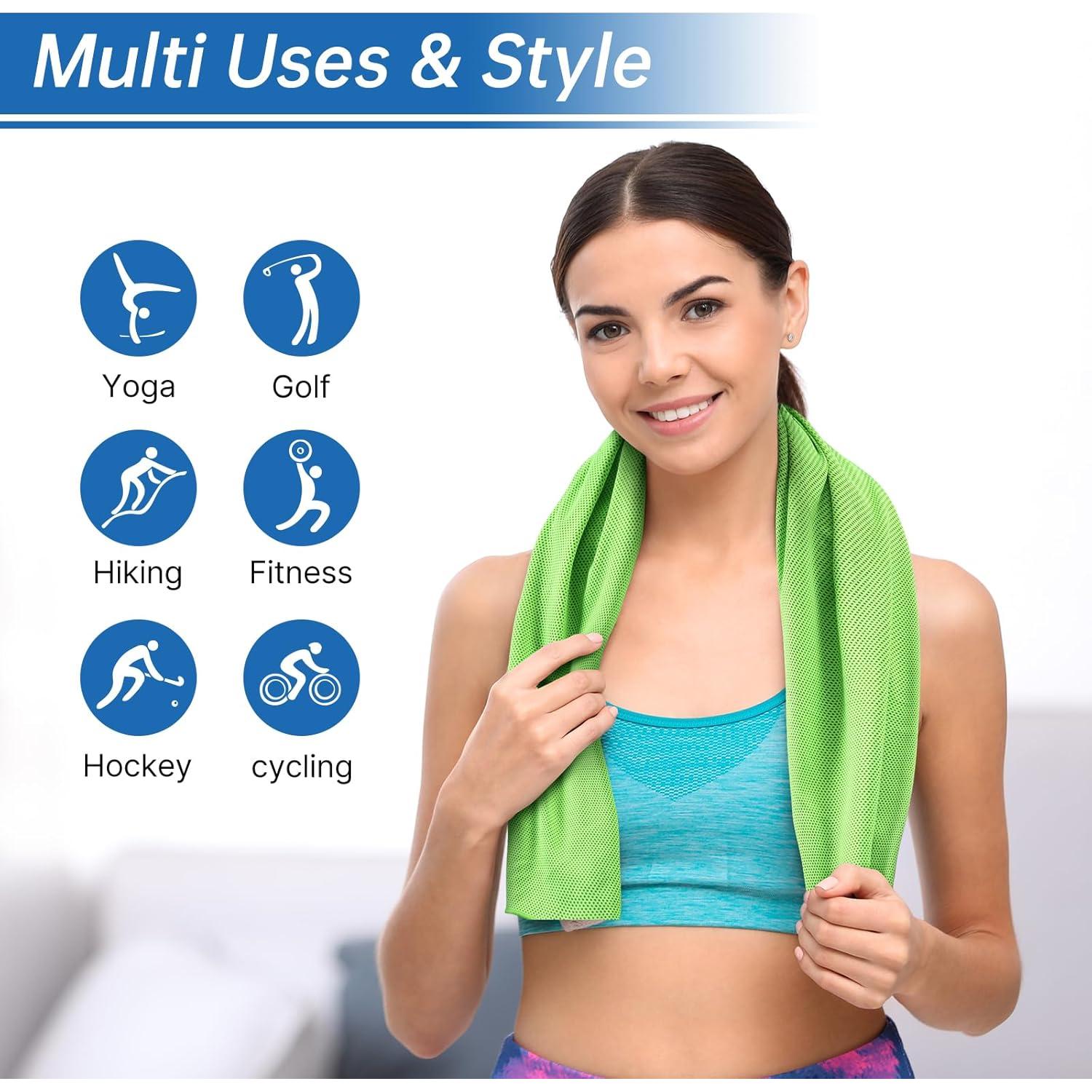 Toallas Enfriadoras DOFOWORK - Paquete de 4 Microfibra 101.6x30.5cm