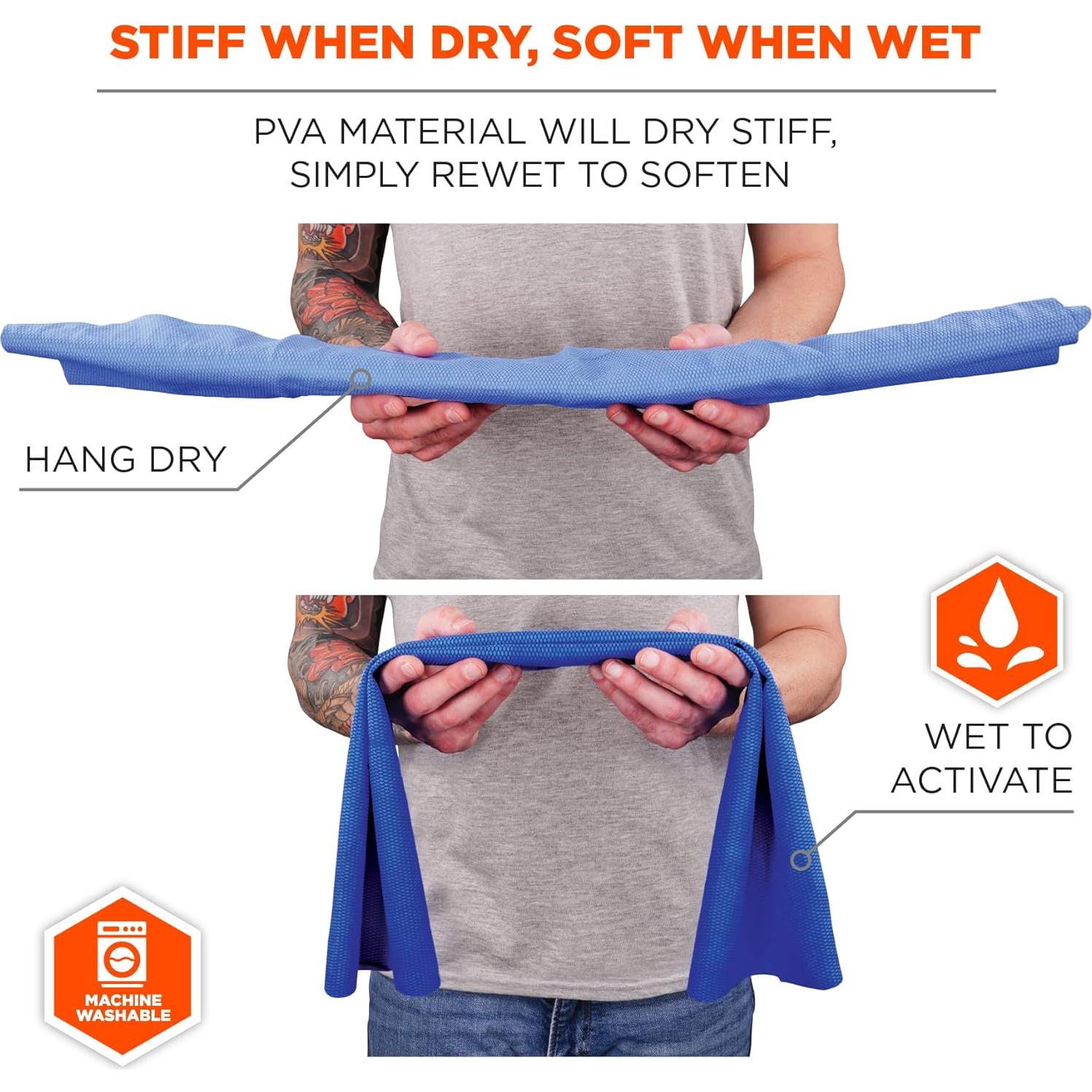 Ergodyne Chill-Its 6603 Envoltura Refrigerante Cuello 2 Piezas Azul