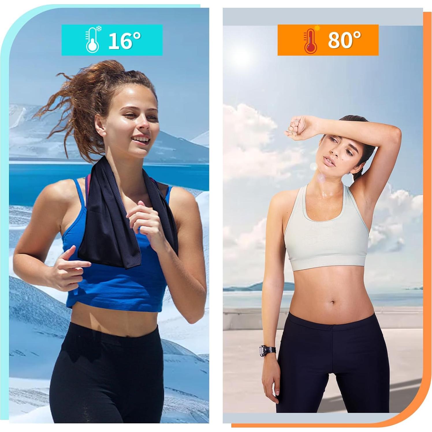 Toallas Enfriadoras AZOI 101.6x30.5cm Microfibra UPF 50+