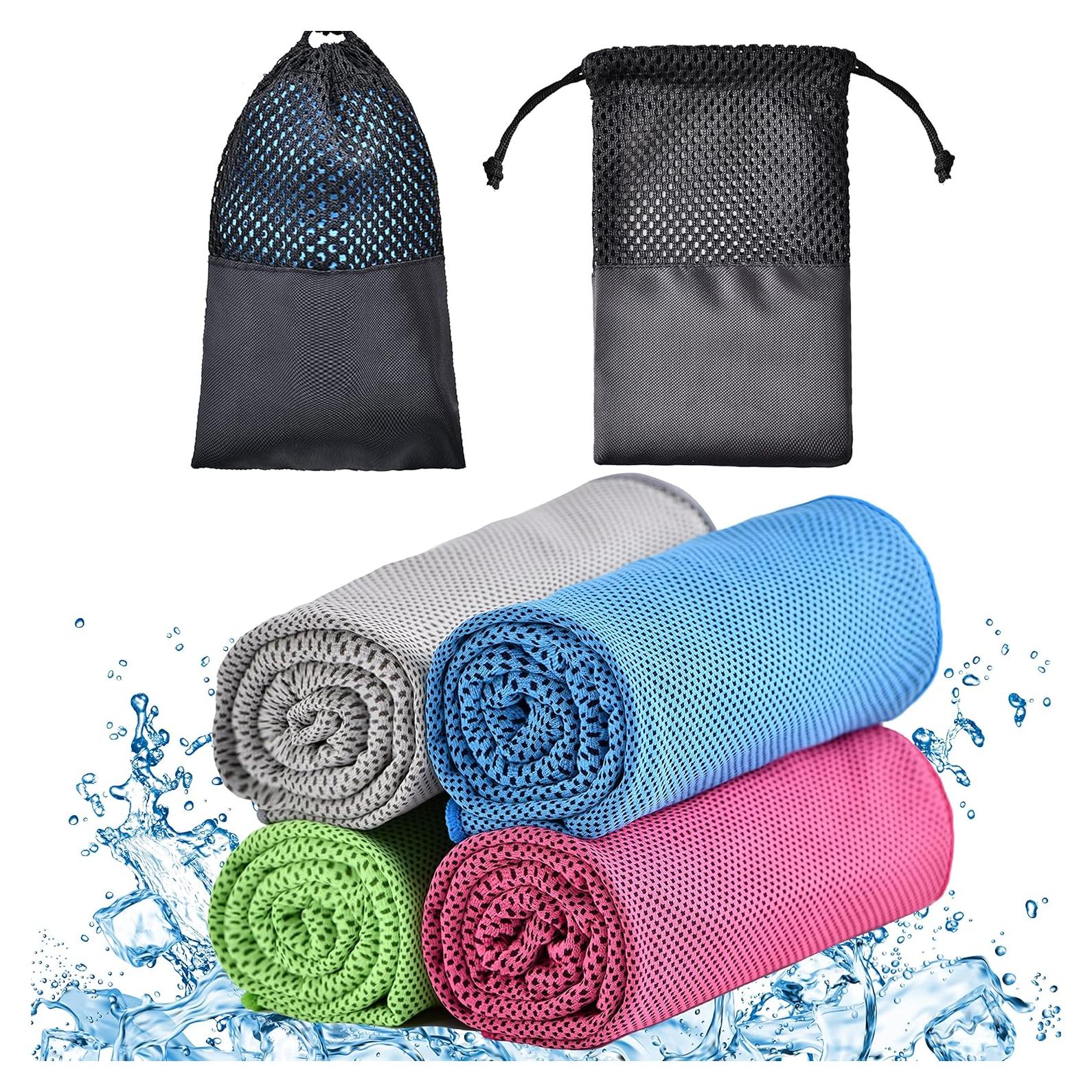 Toallas Enfriadoras TOBEHIGHER - Paquete de 4 Microfibra 99x29cm