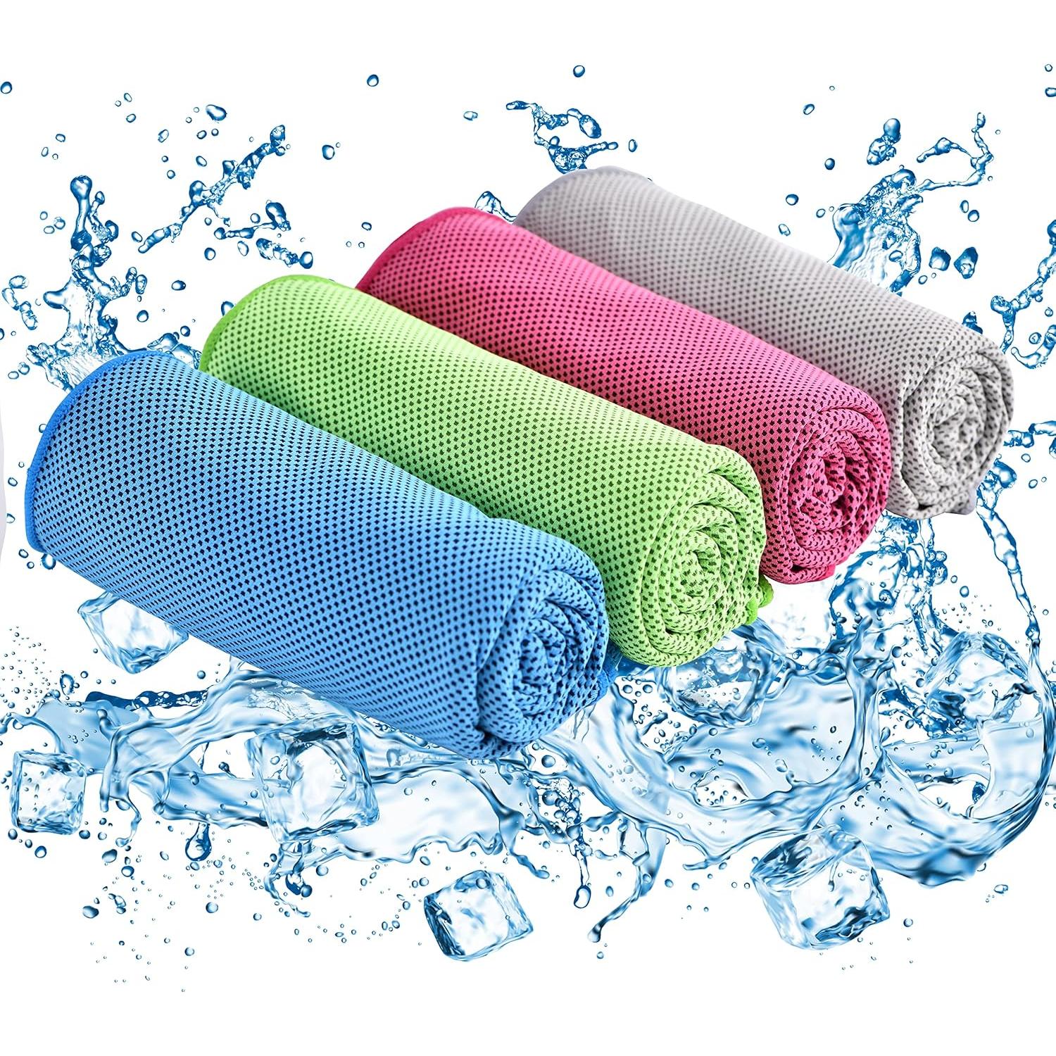 Toallas Enfriadoras TOBEHIGHER - Paquete de 4 Microfibra 99x29cm