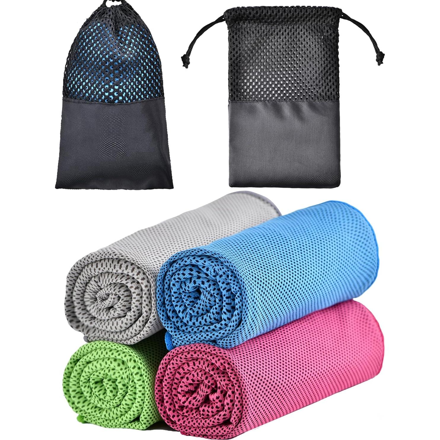 Toallas Enfriadoras TOBEHIGHER - Paquete de 4 Microfibra 99x29cm