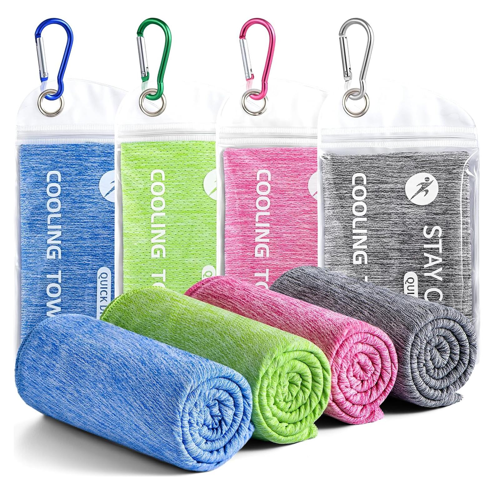 Toallas Enfriadoras Premillow - Paquete de 4 Microfibra 101.6x30.5cm