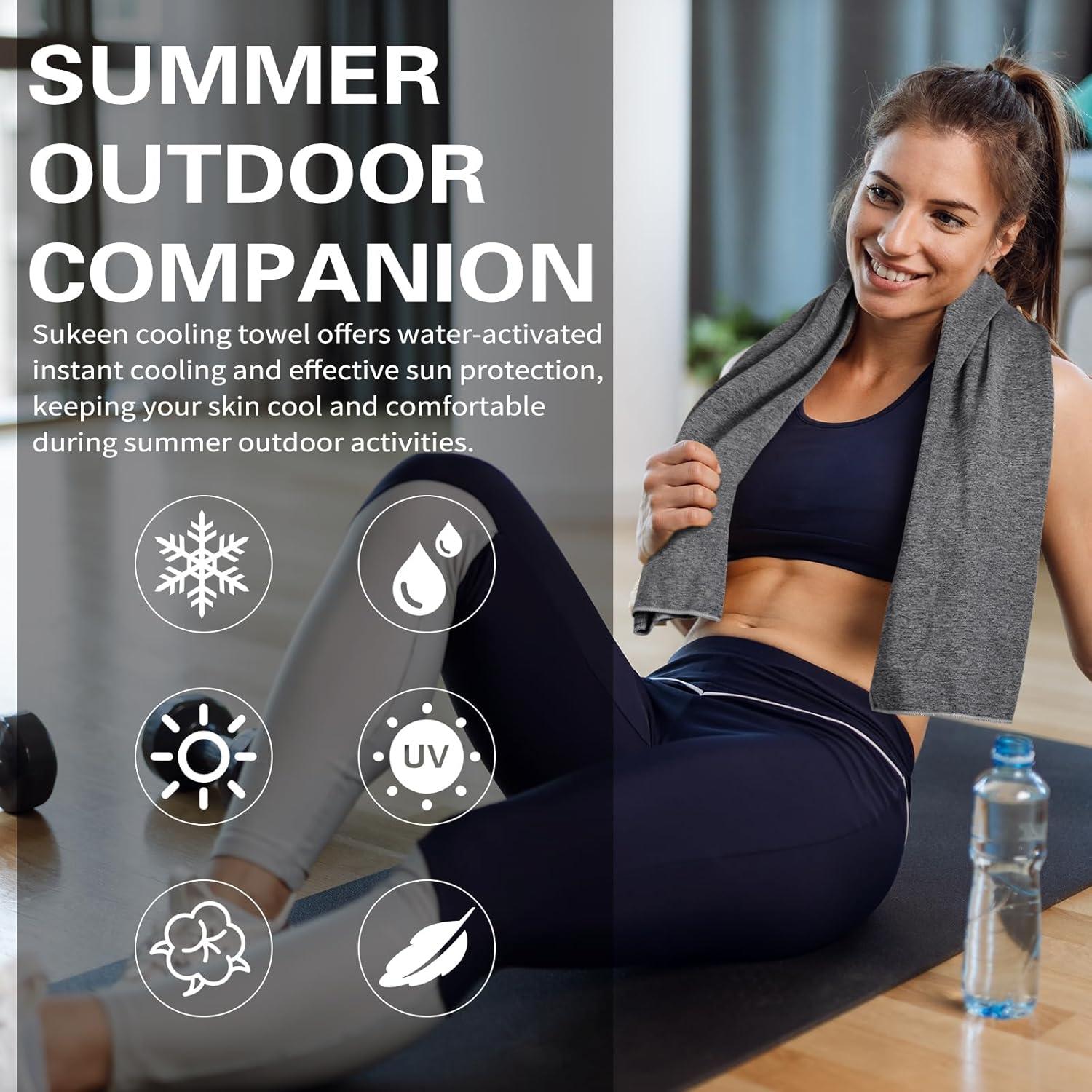 Toallas Enfriadoras Premillow - Paquete de 4 Microfibra 101.6x30.5cm