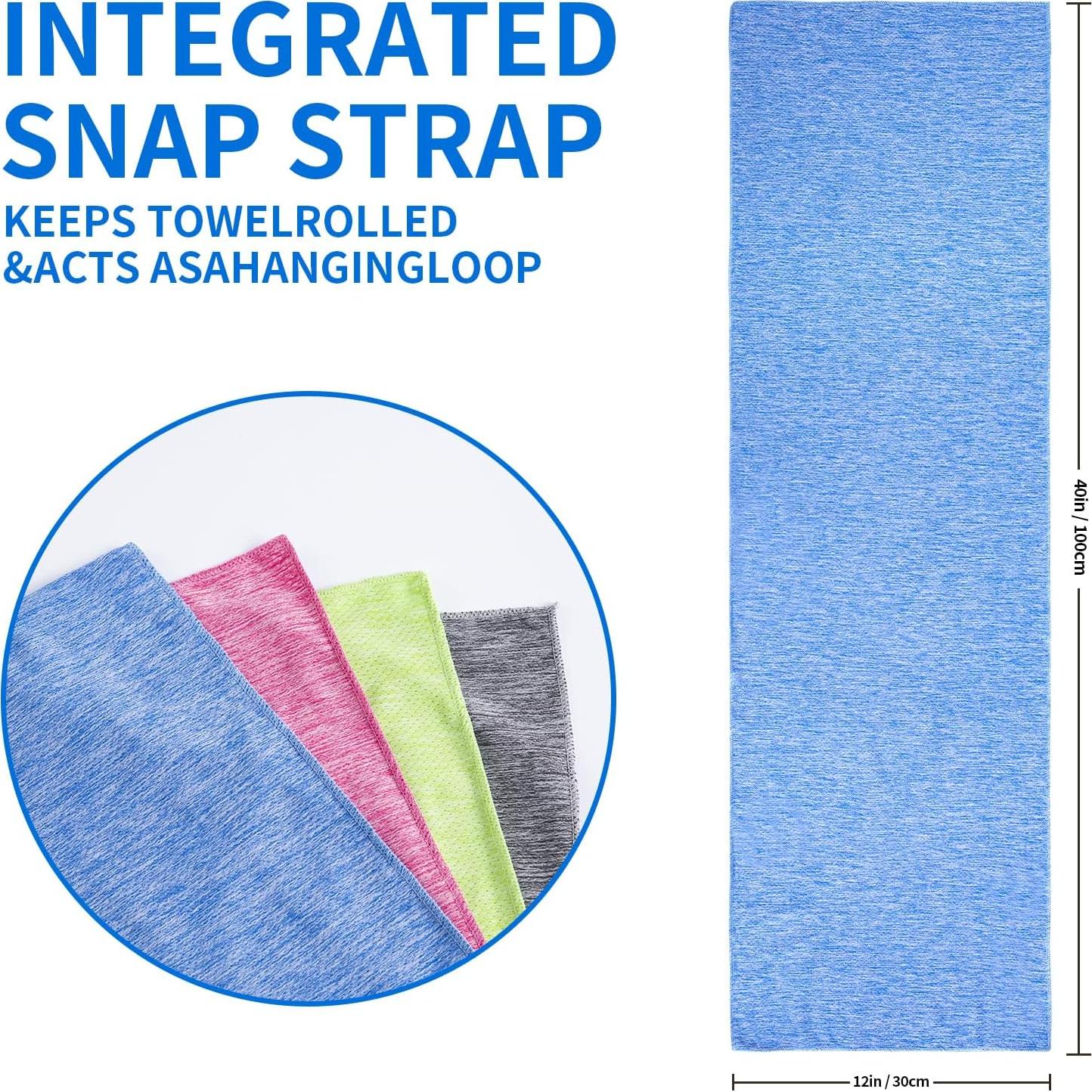 Toallas Enfriadoras Premillow - Paquete de 4 Microfibra 101.6x30.5cm