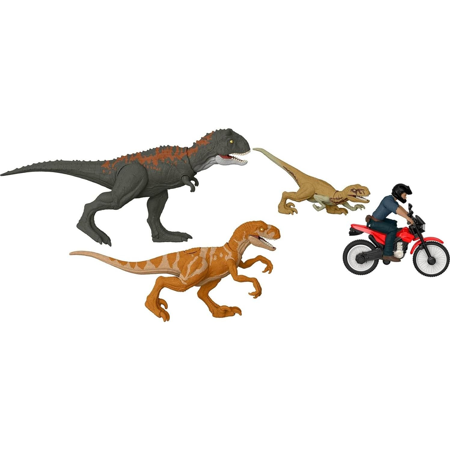 Jurassic World - Legacy Owen Collection and The Dinosaur Escape Set with Motorcycles and The Owen Grady Character, Toy for Children 4+ Years, HFG64