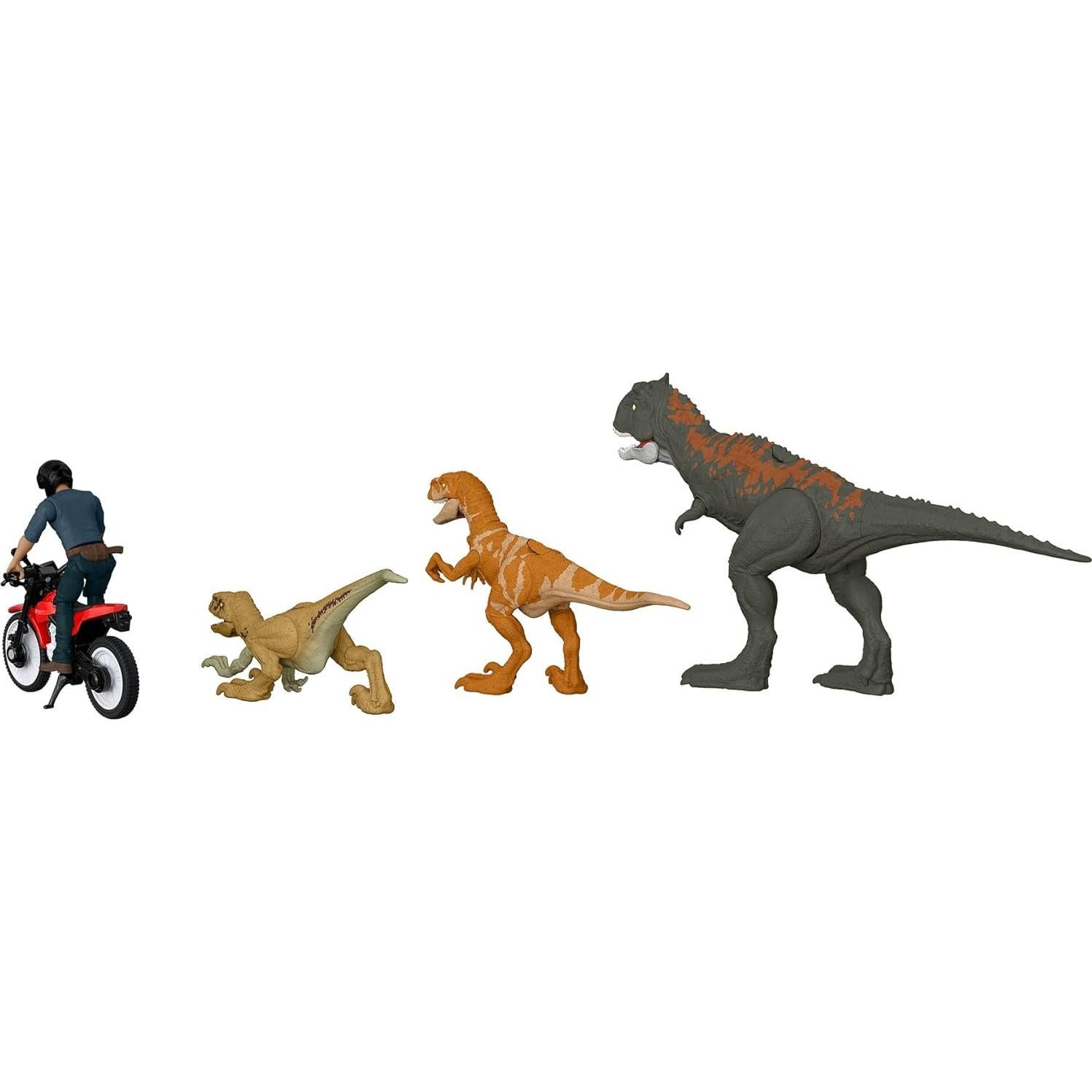 Jurassic World - Legacy Owen Collection and The Dinosaur Escape Set with Motorcycles and The Owen Grady Character, Toy for Children 4+ Years, HFG64