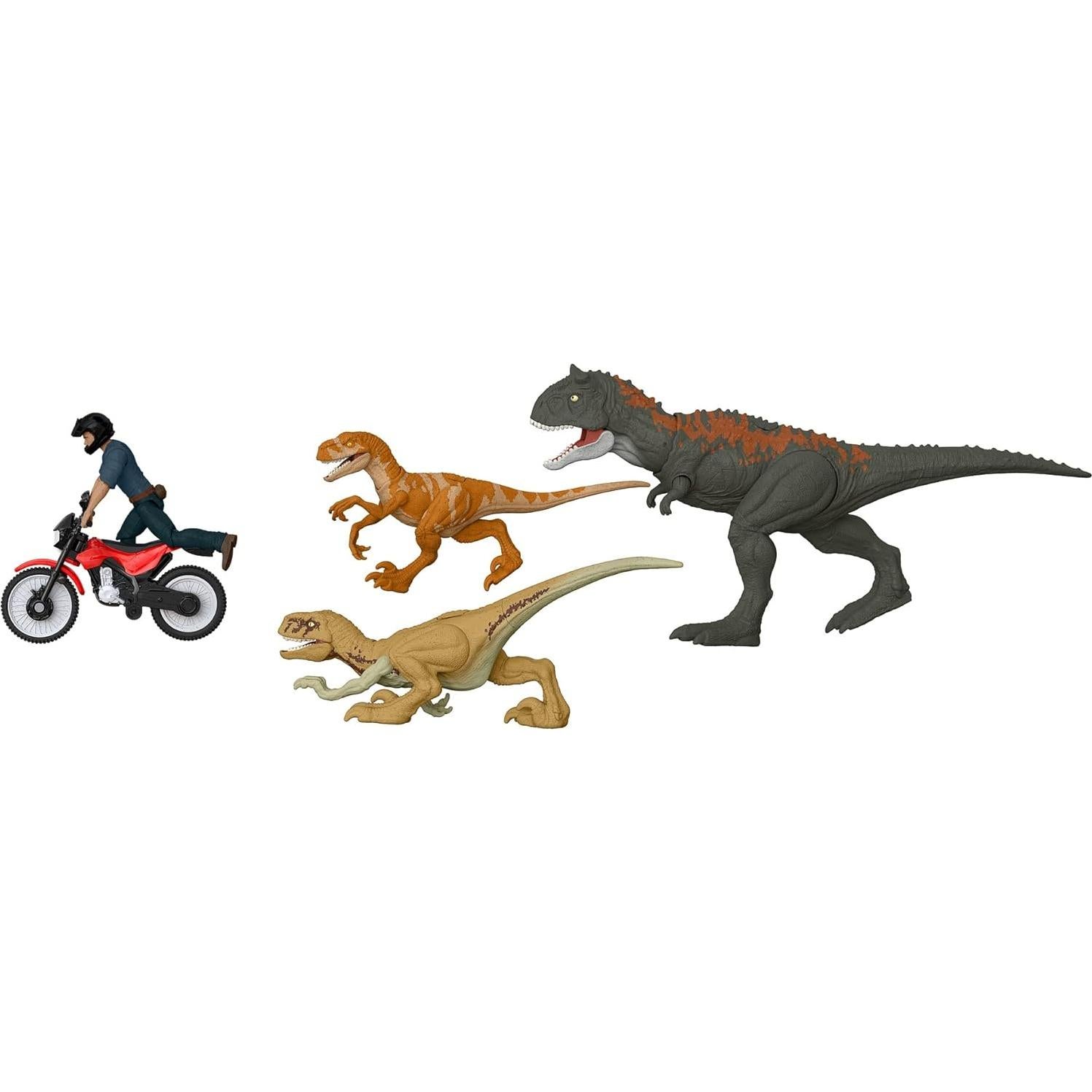 Jurassic World - Legacy Owen Collection and The Dinosaur Escape Set with Motorcycles and The Owen Grady Character, Toy for Children 4+ Years, HFG64