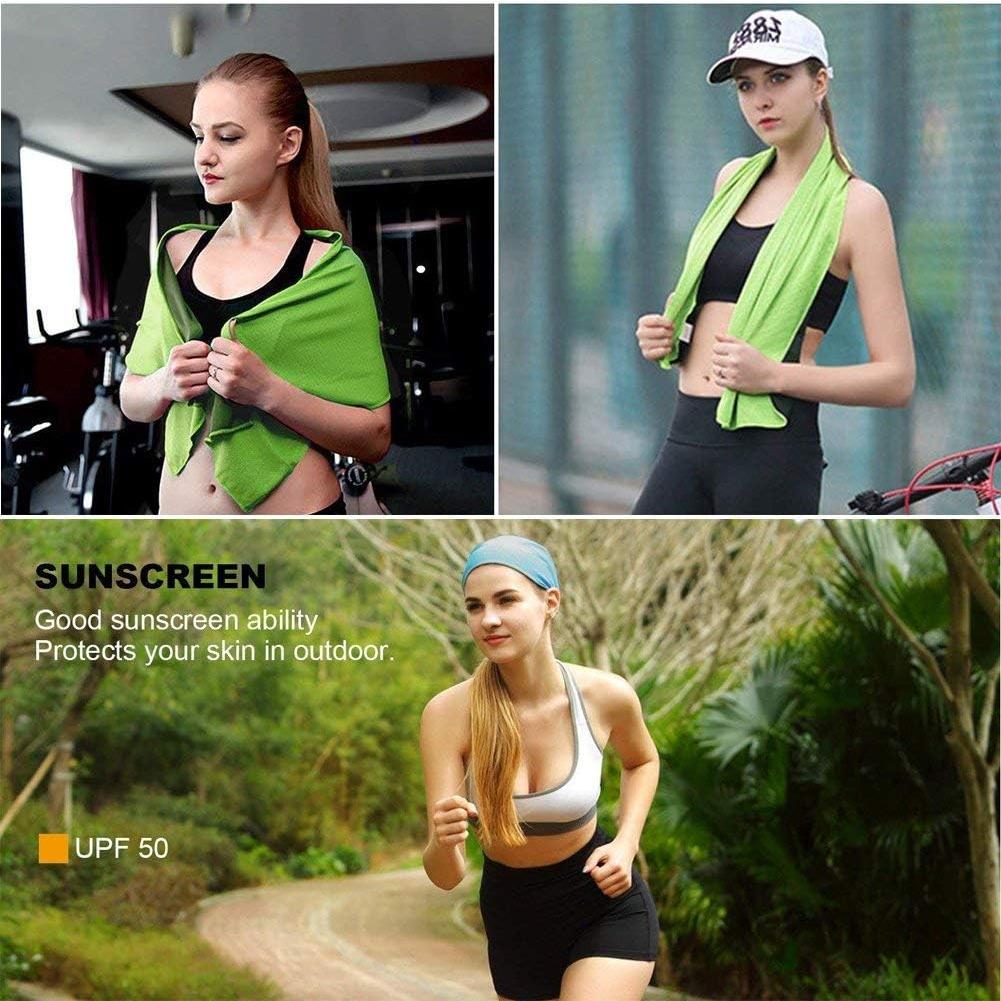 Toallas Enfriadoras YQXCC 4 Unidades Microfibra 101.6x30.5cm