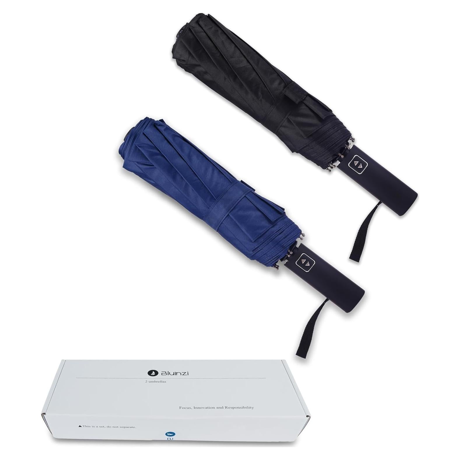 Paraguas Compacto Automático Bluinzi Doble Varilla 105cm