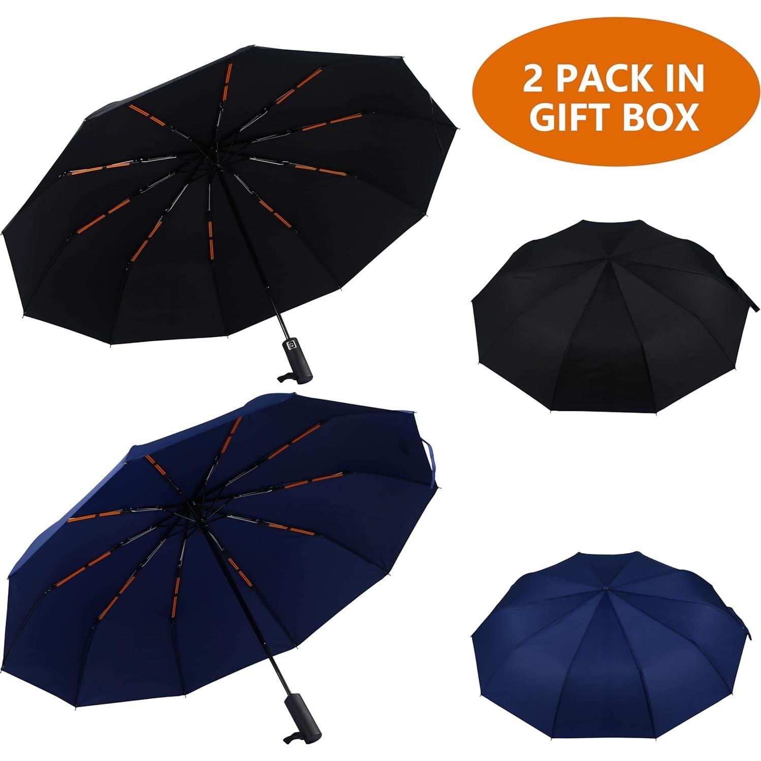 Paraguas Compacto Automático Bluinzi Doble Varilla 105cm