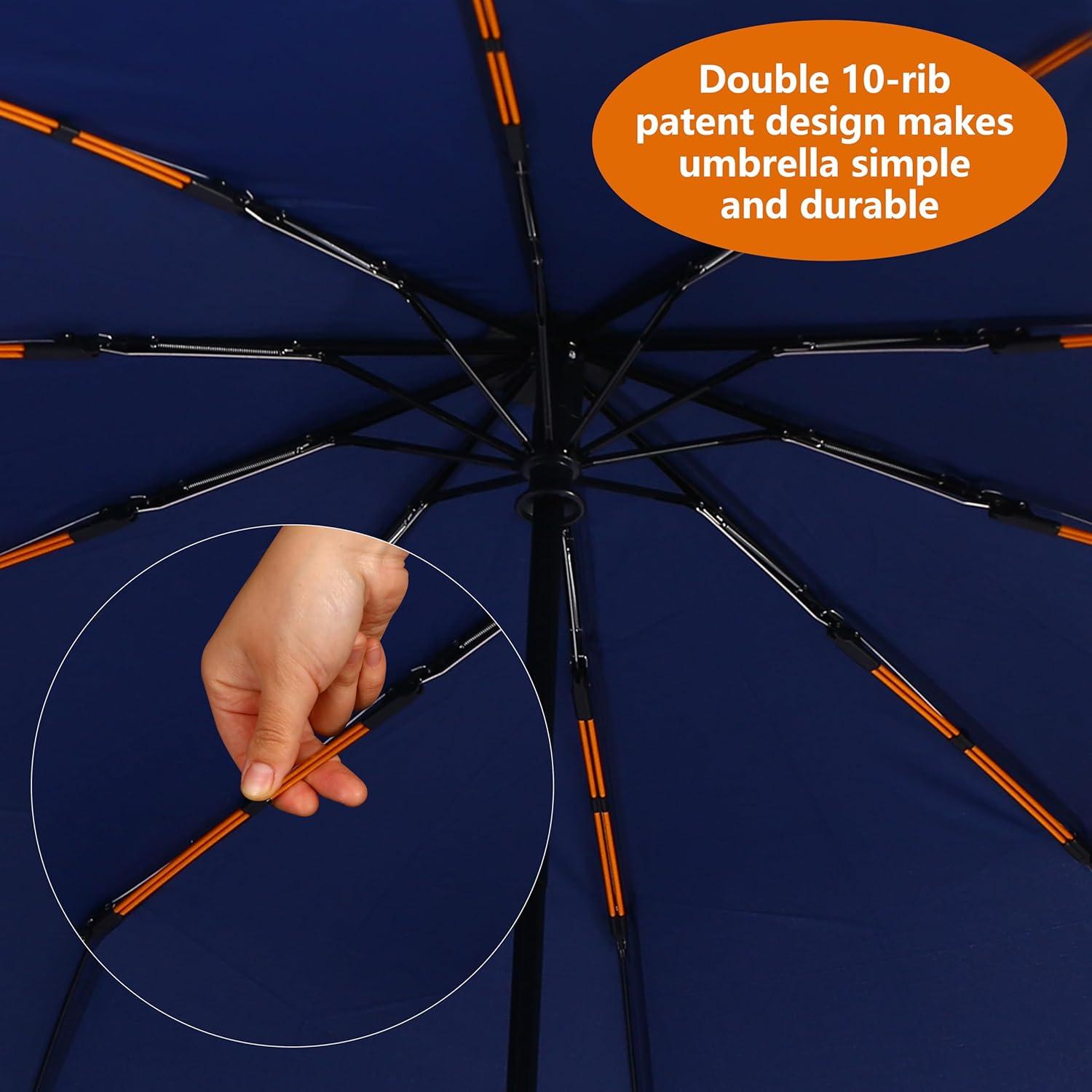 Paraguas Compacto Automático Bluinzi Doble Varilla 105cm