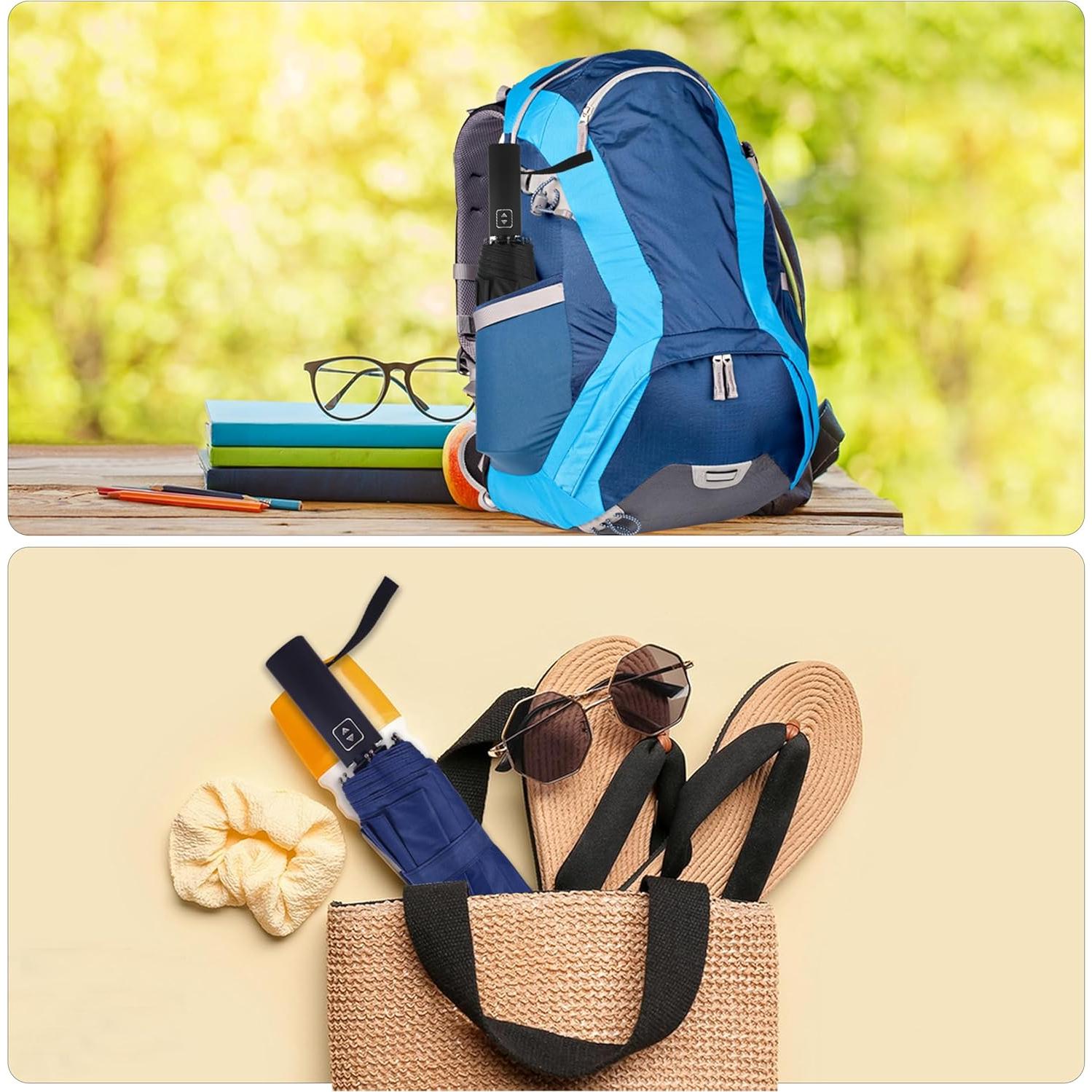 Paraguas Compacto Automático Bluinzi Doble Varilla 105cm