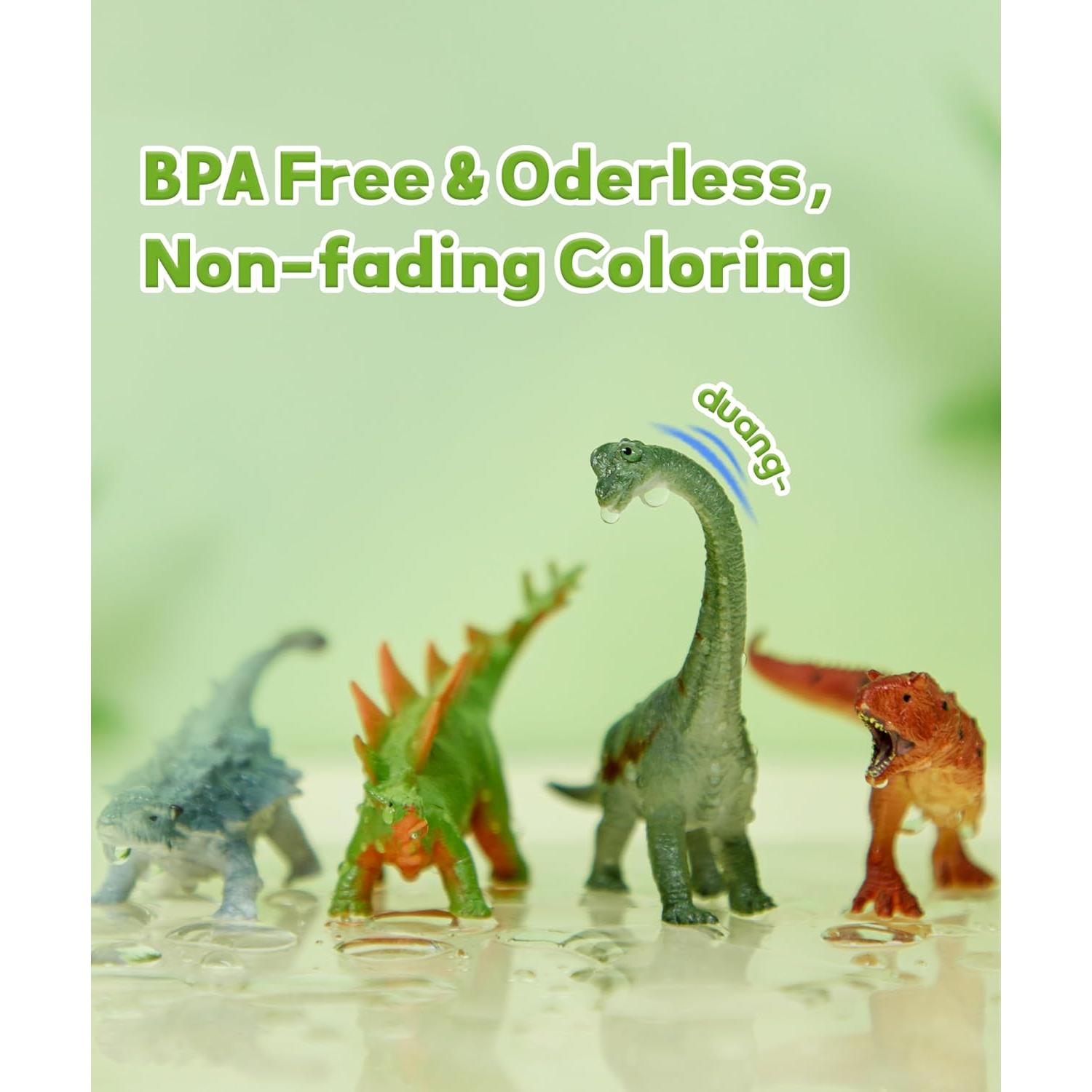 Figuras de Dinosaurios Miniatura RECUR 12 Pcs Pintadas a Mano