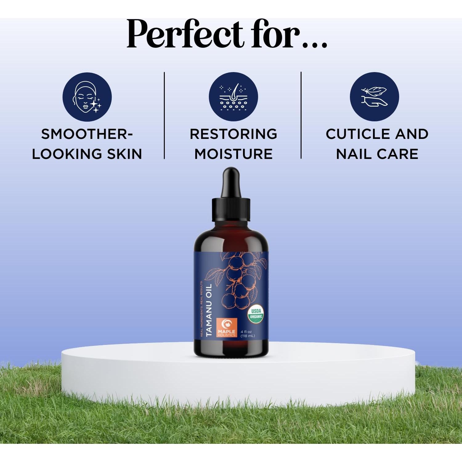 Aceite de Tamanu Orgánico Puro Maple Holistics 118 ml Hidratante