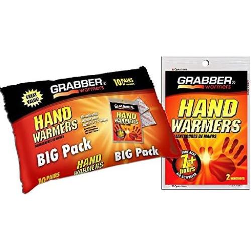 Calentadores de Manos Grabber 10 Unidades Uso Único