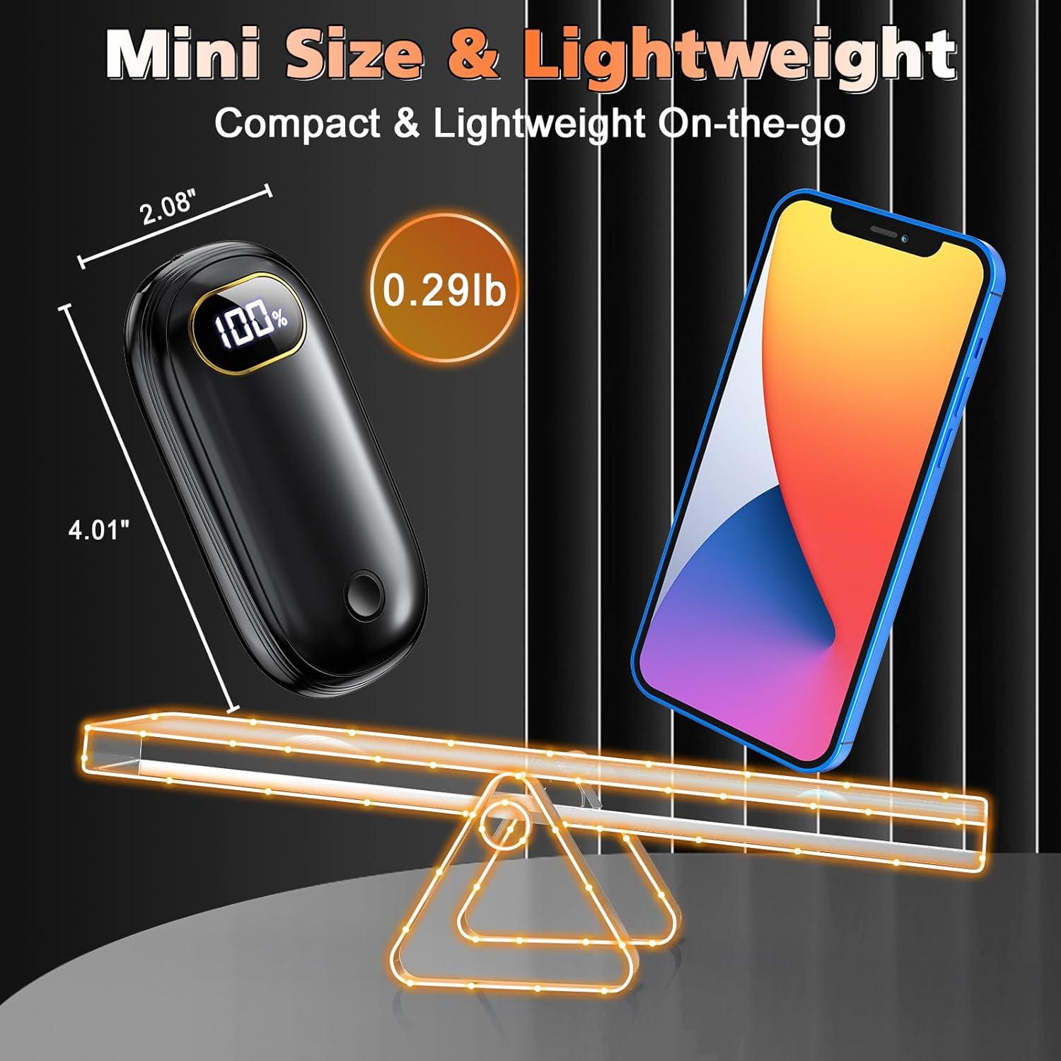 Calentadores de Manos Recargables AUIIAH 7000mAh 2 Pcs 55°C