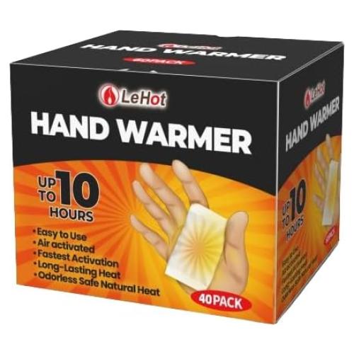 Calentadores de Manos Desechables Lehot - 40 Piezas, 10 Horas Calor
