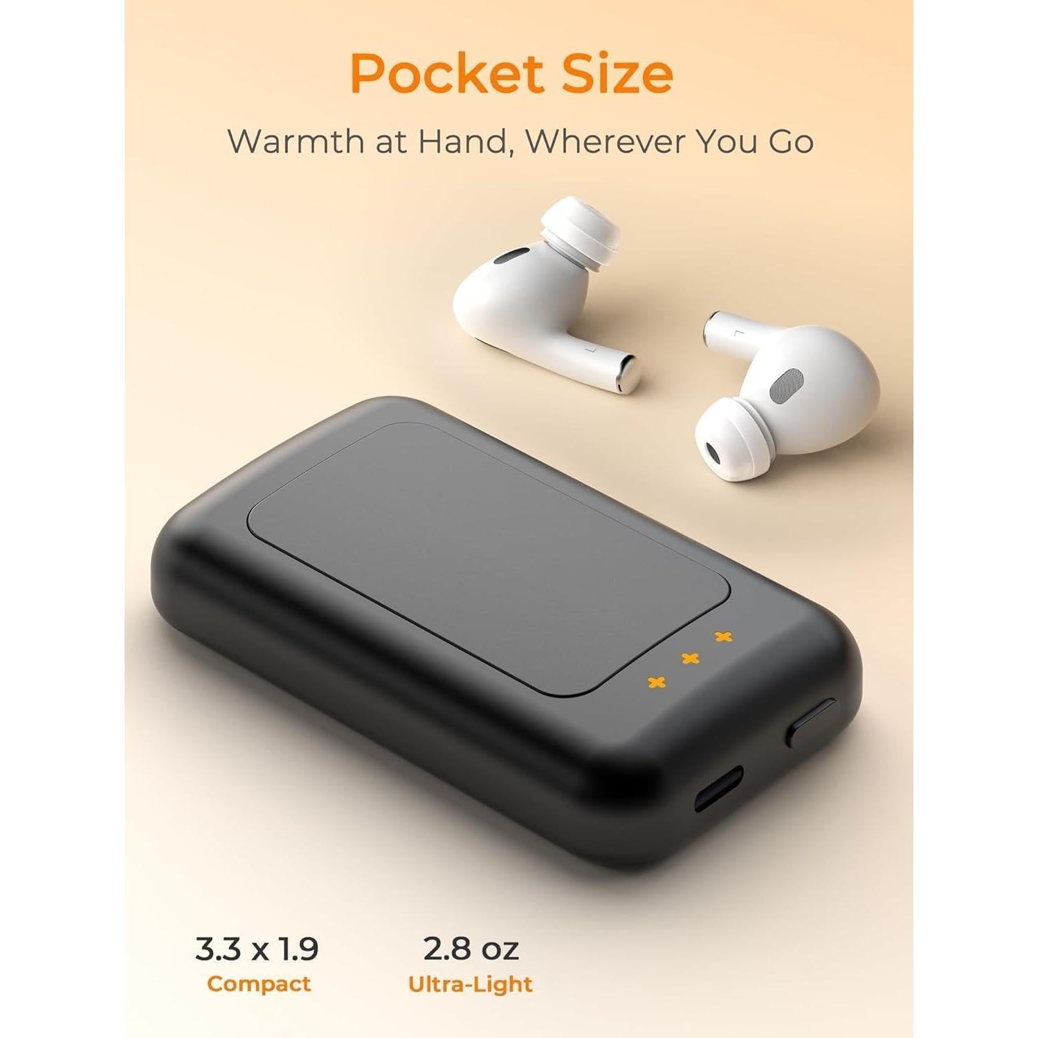 Calentadores de Manos Eléctricos Jerritte Recargables 2 Pzs