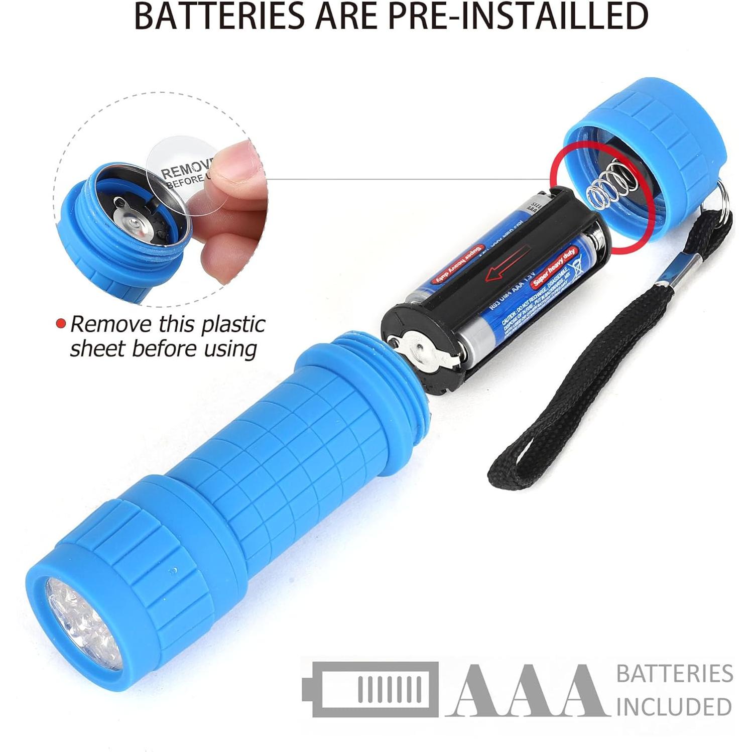 Conjunto de 30 Linternas LED FASTPRO 9-LED con Baterías AAA