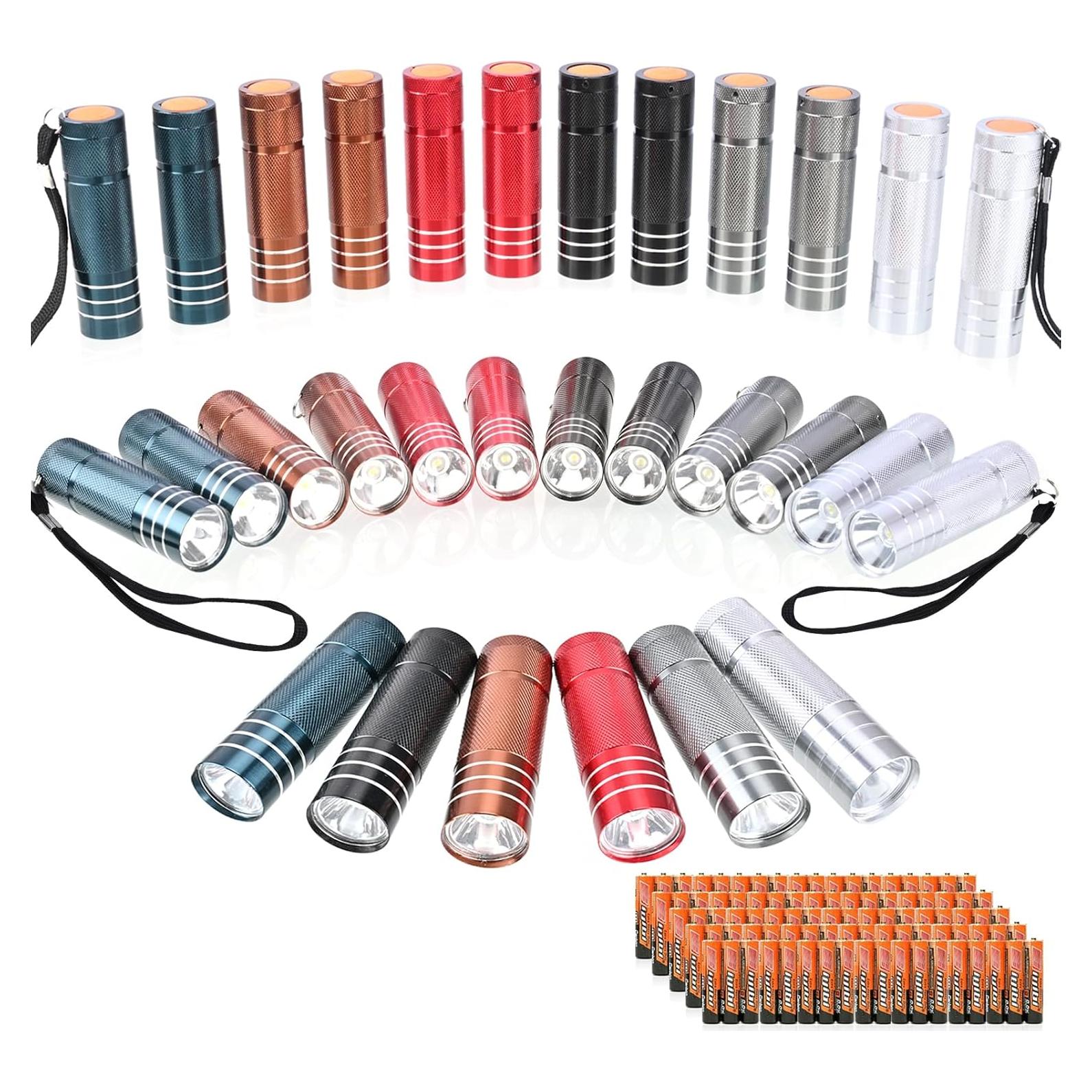 Paquete de 30 Linternas LED YIKOSAM 1W con Botón Fluorescente