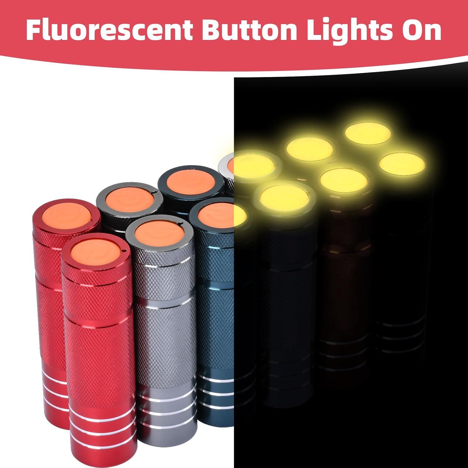 Paquete de 30 Linternas LED YIKOSAM 1W con Botón Fluorescente