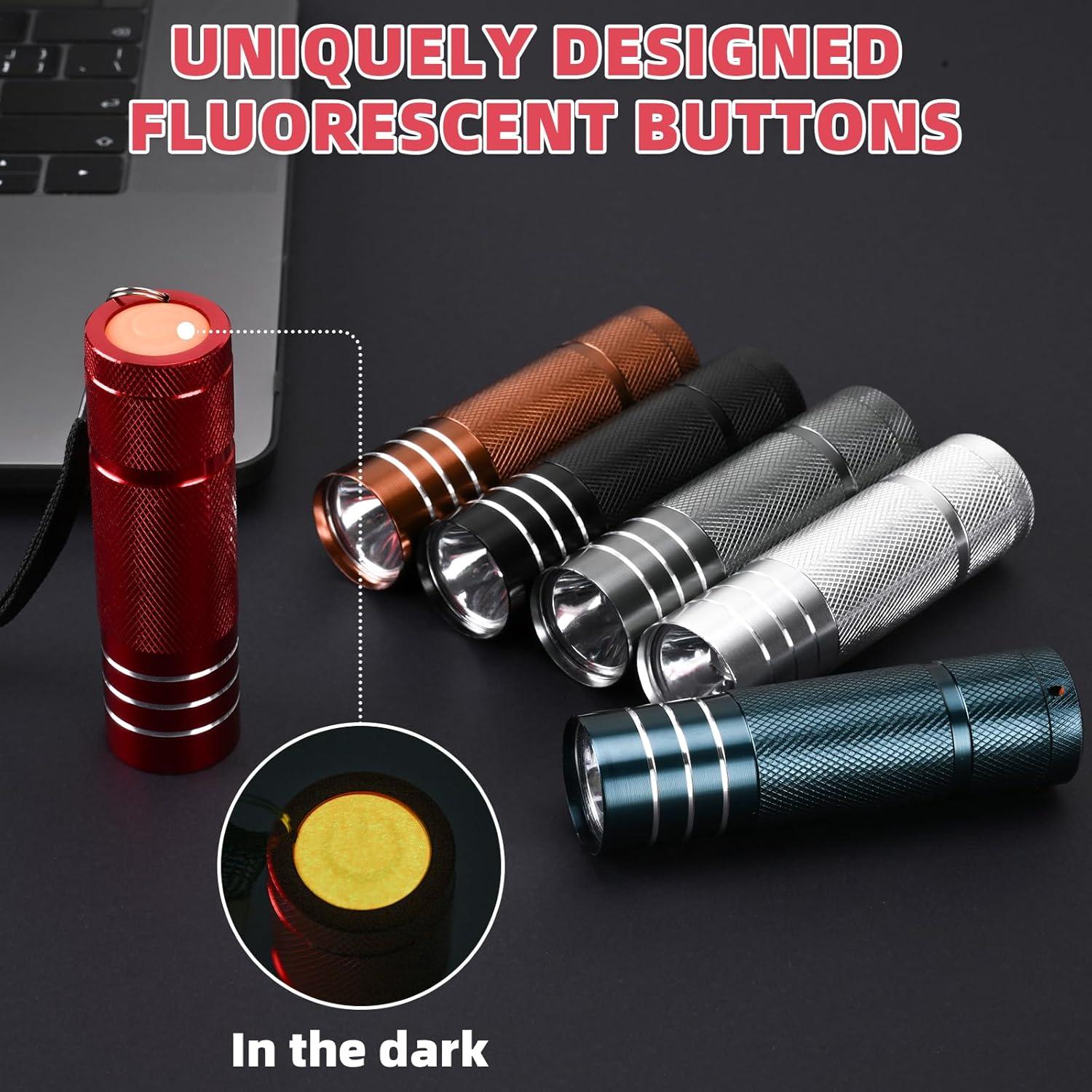 Paquete de 30 Linternas LED YIKOSAM 1W con Botón Fluorescente