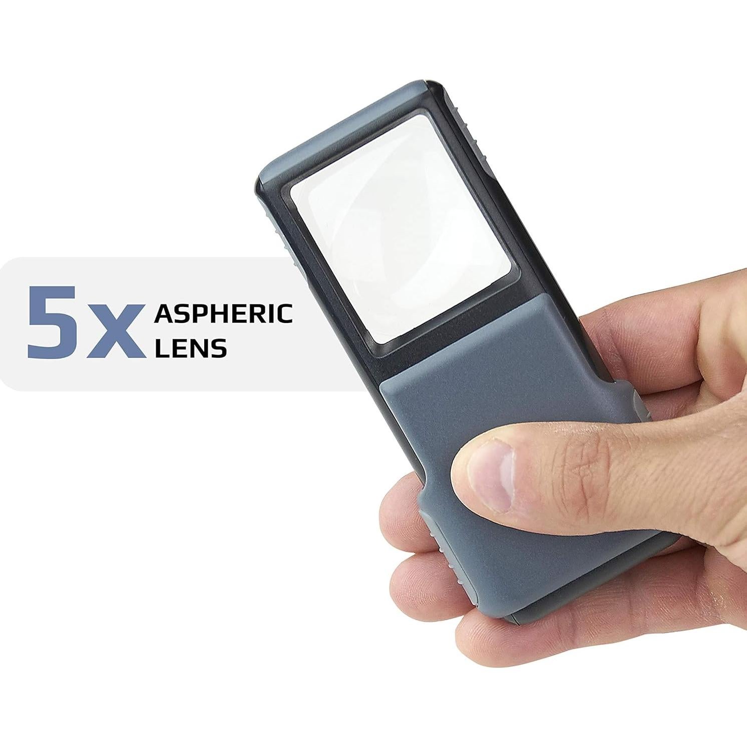 Lupa LED MiniBrite Carson PO-55, 5x, Compacta y Portátil