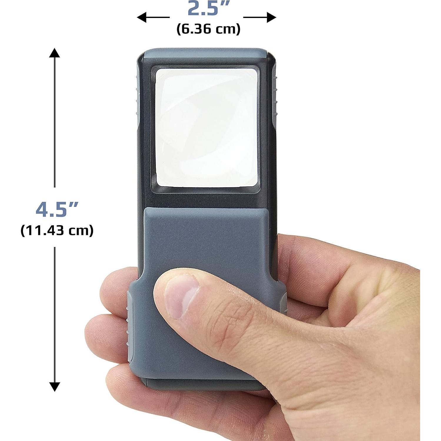 Lupa LED MiniBrite Carson PO-55, 5x, Compacta y Portátil