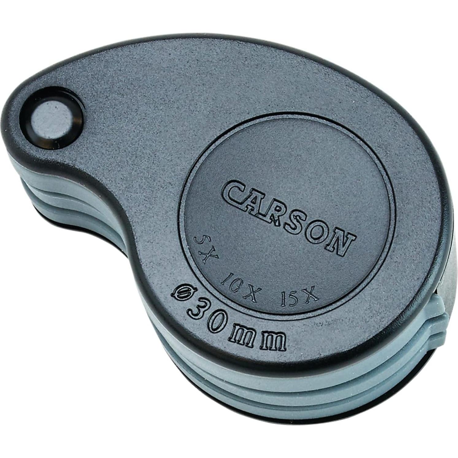 Lupa Plegable Carson TriView 5x/10x/15x con Estuche