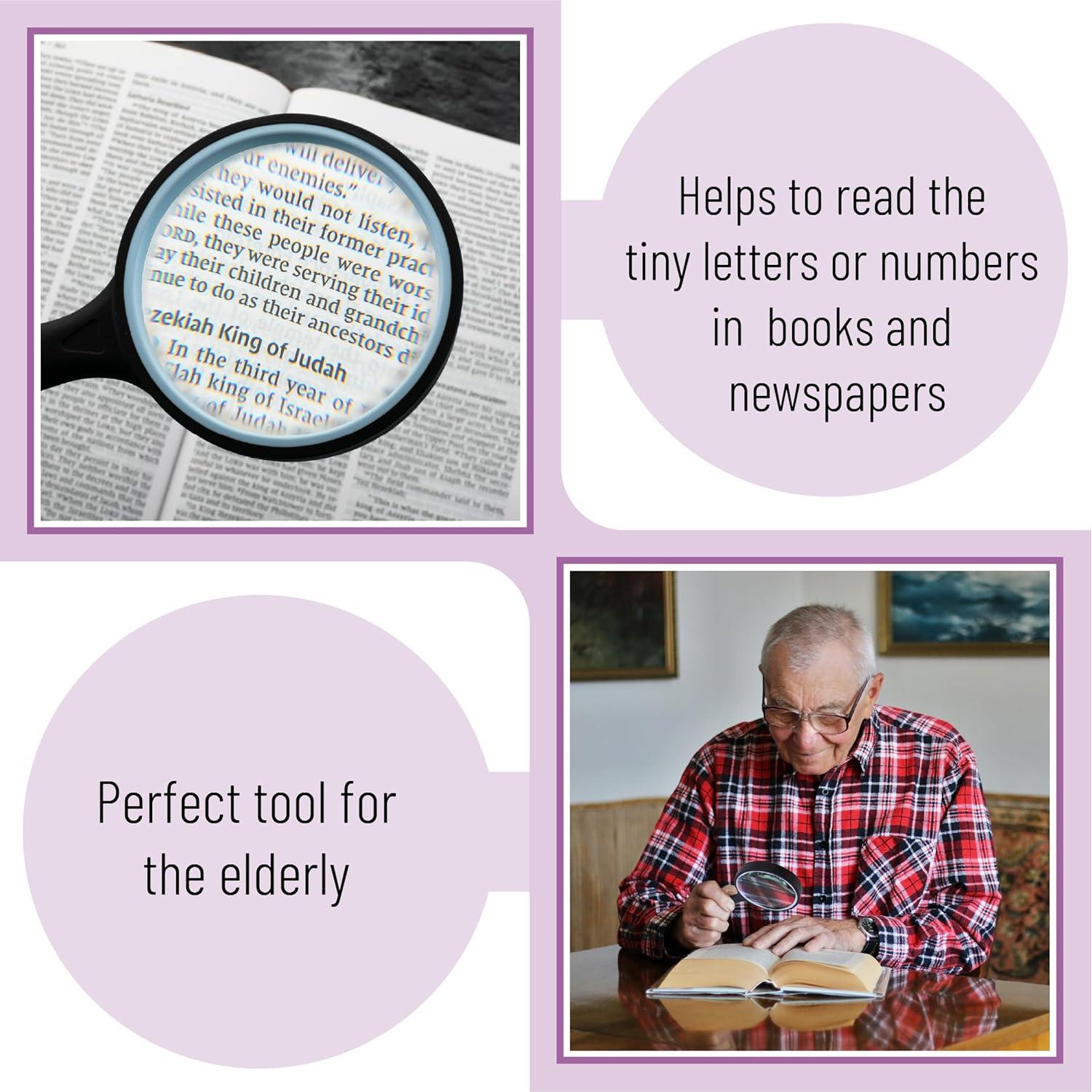 Lupa de Mano Mr. Pen - 2 Paquetes, 10X Aumento, 75mm