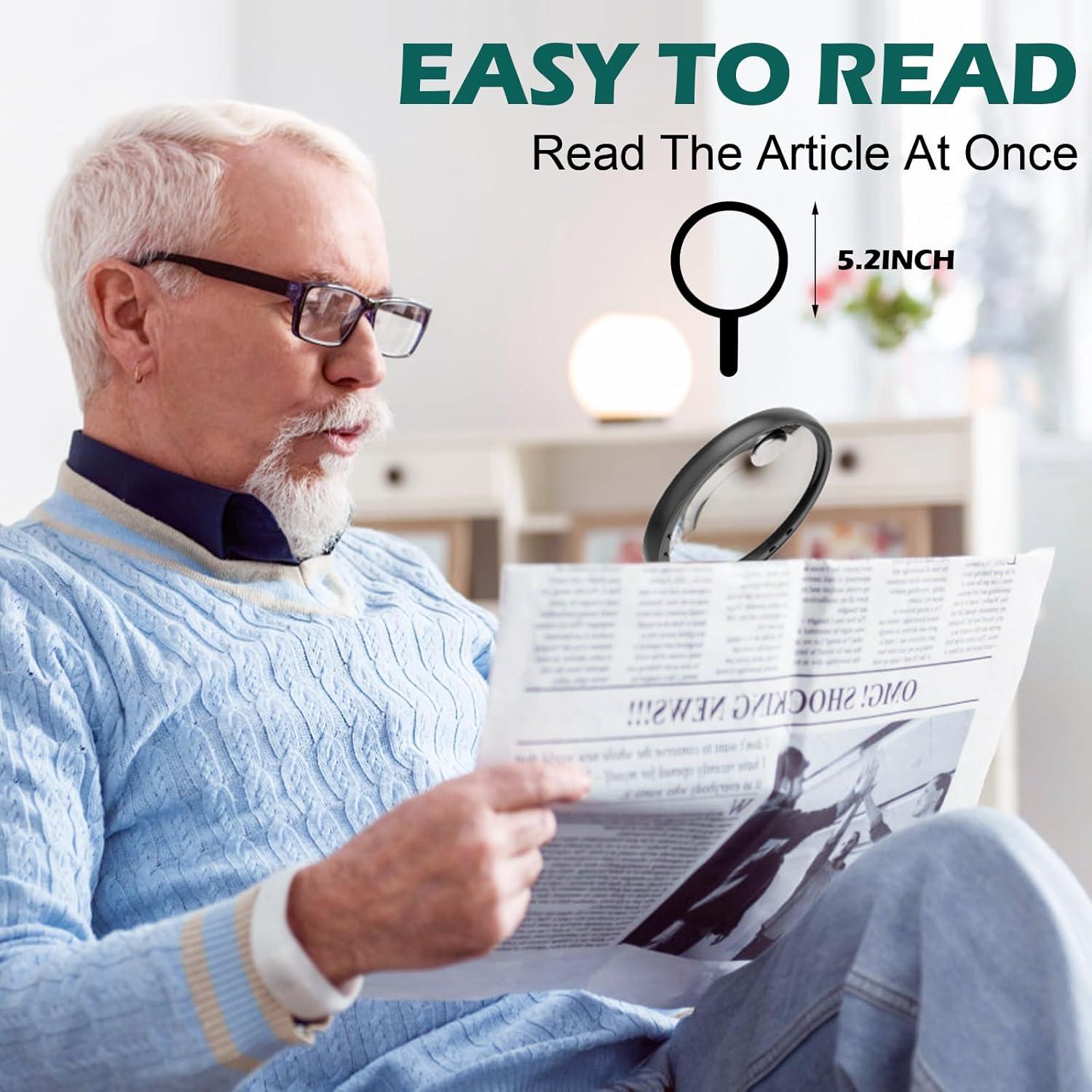 Lupa Iluminada HHFFDD 10X 25X 45X con 12 LEDs y Mango Antideslizante