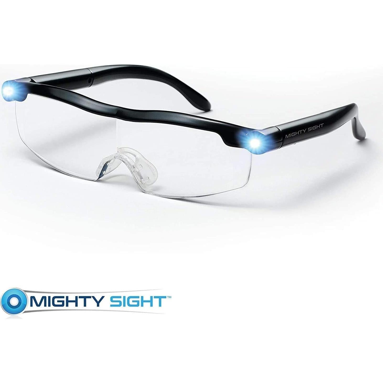 Gafas de Aumento LED Ontel Mighty Sight - 160% Aumento, Negro