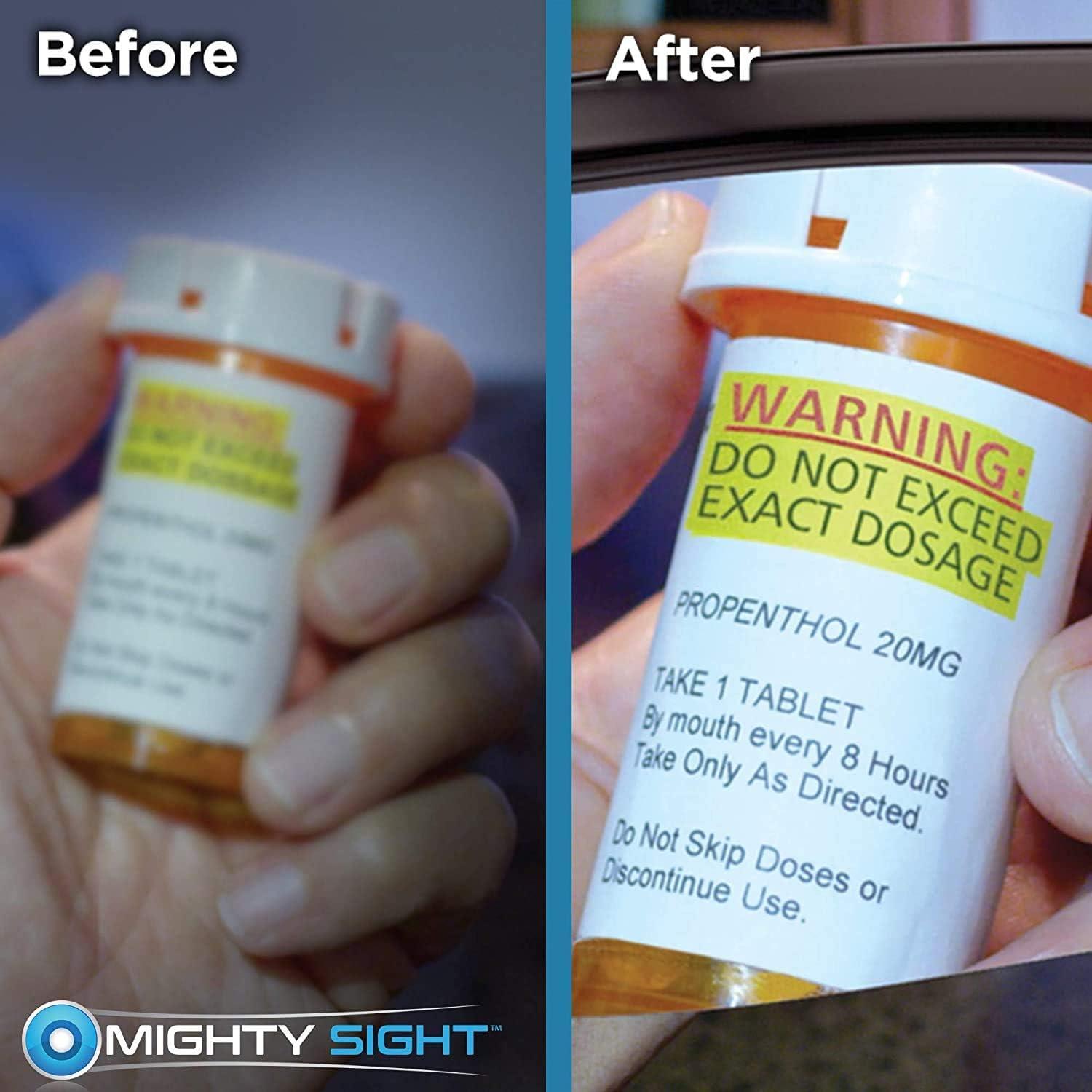 Gafas de Aumento LED Ontel Mighty Sight - 160% Aumento, Negro