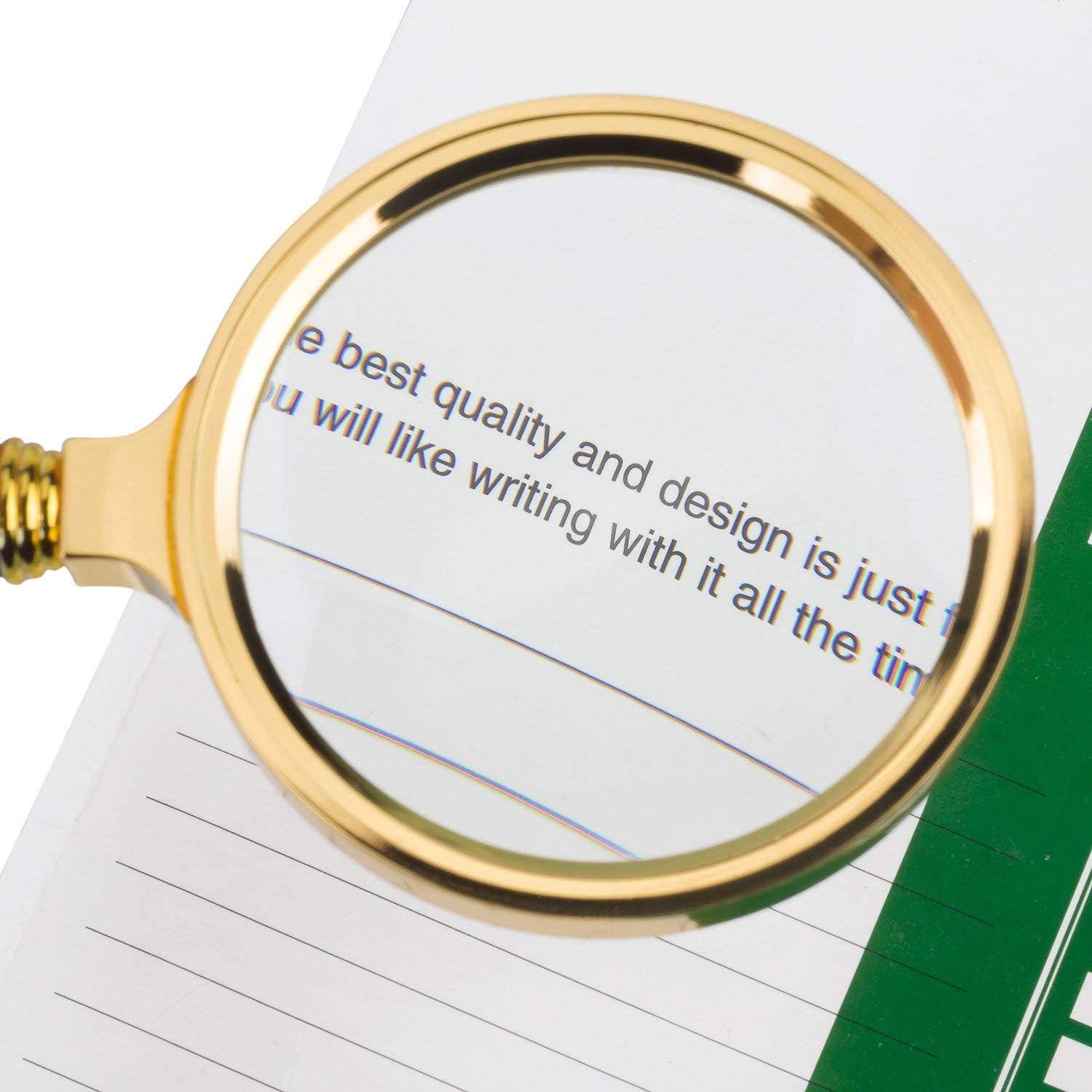 Lupa de Mano 10X BASUNE con Mango de Madera de Rosa