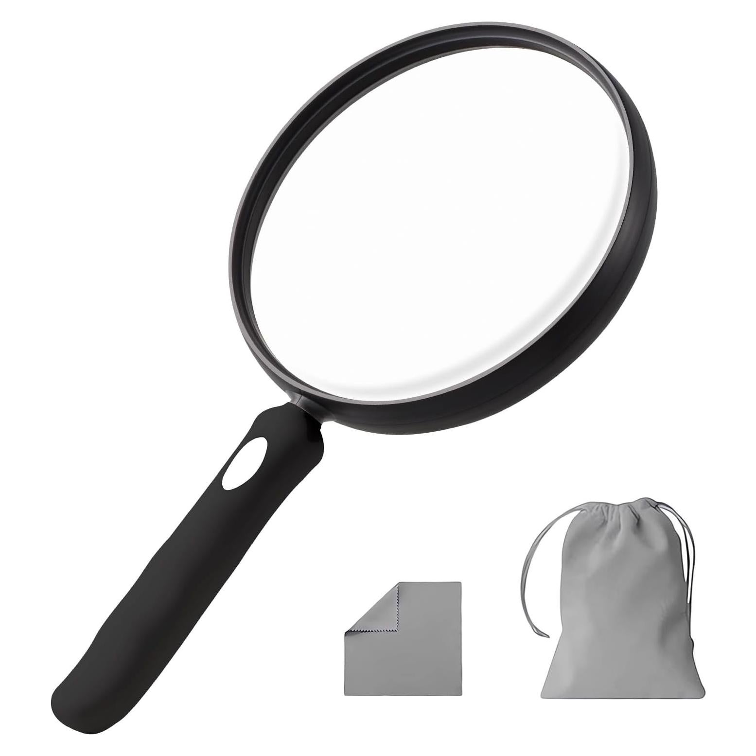 Lupa de Mano SKGXMAGN 10X con Lente Antirreflejo 13 cm