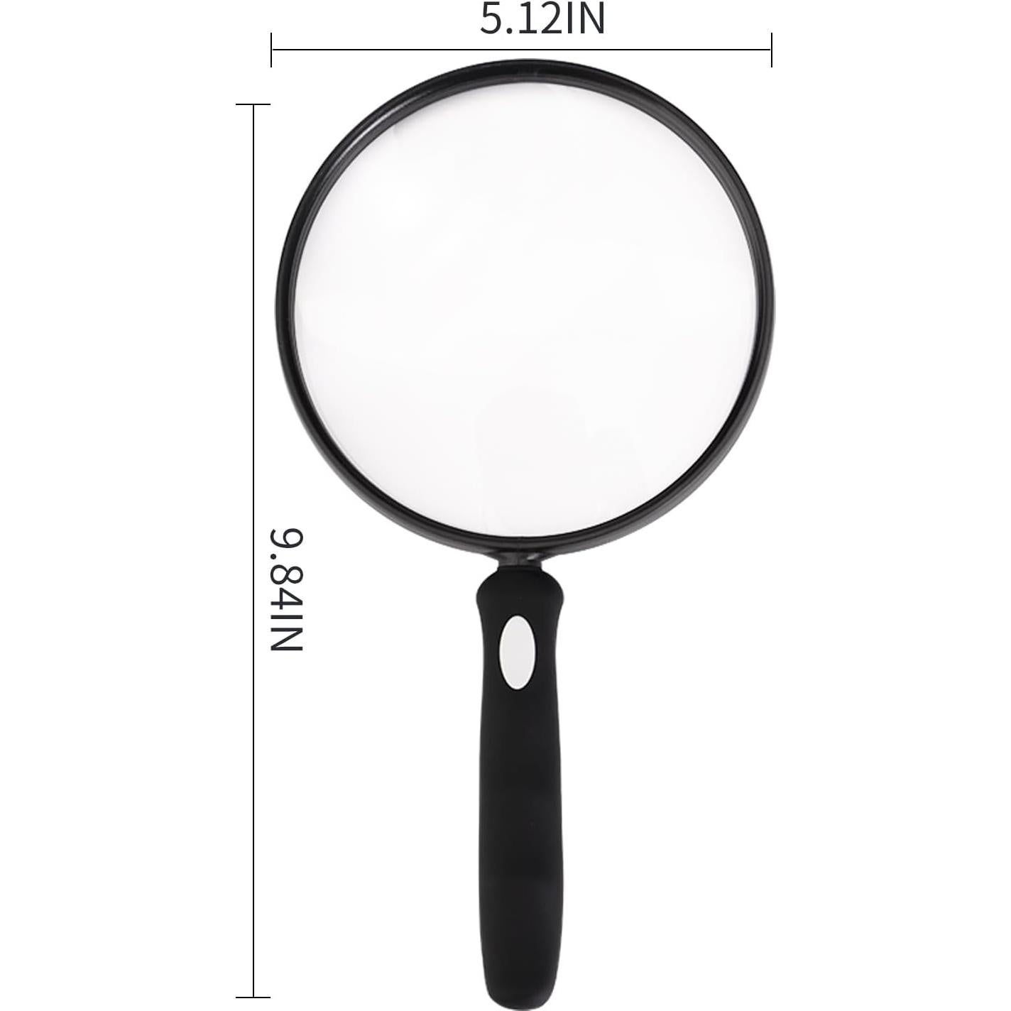 Lupa de Mano SKGXMAGN 10X con Lente Antirreflejo 13 cm