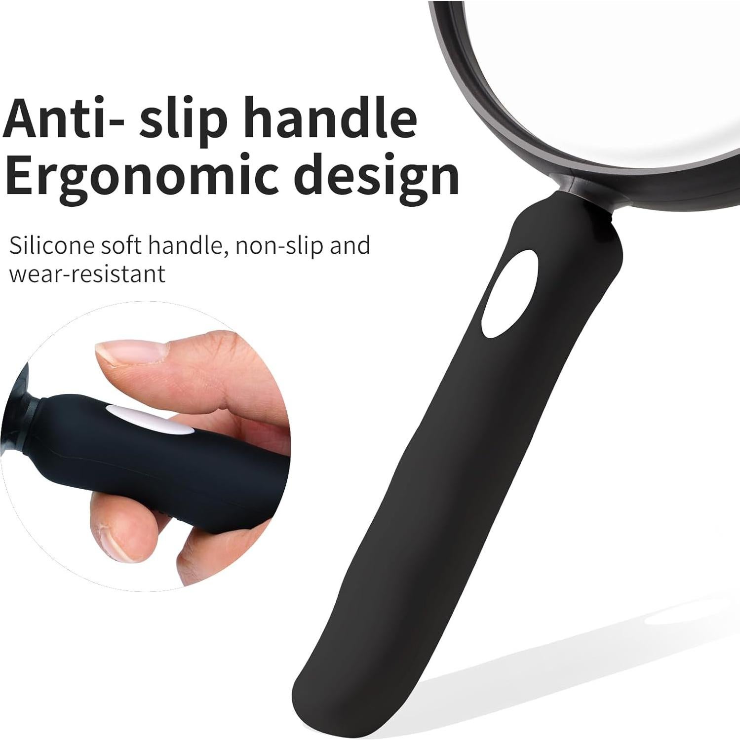 Lupa de Mano SKGXMAGN 10X con Lente Antirreflejo 13 cm