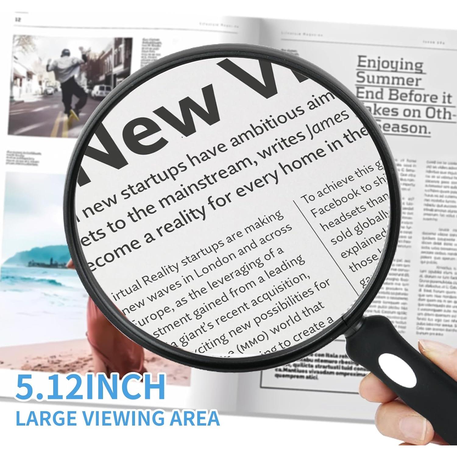 Lupa de Mano SKGXMAGN 10X con Lente Antirreflejo 13 cm