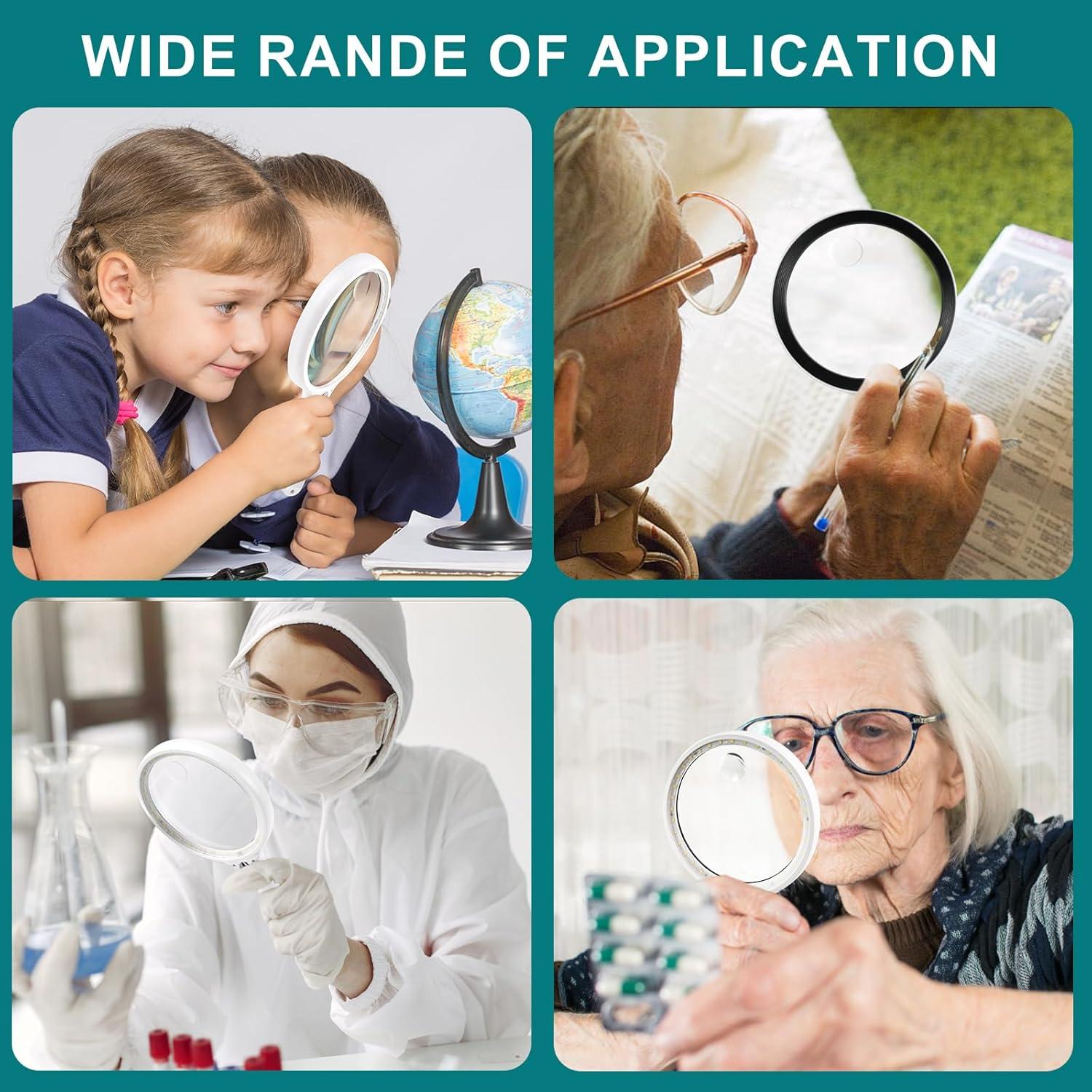 Lupa Iluminada GABORISH 10X 20X 45X con 37 Luces LED