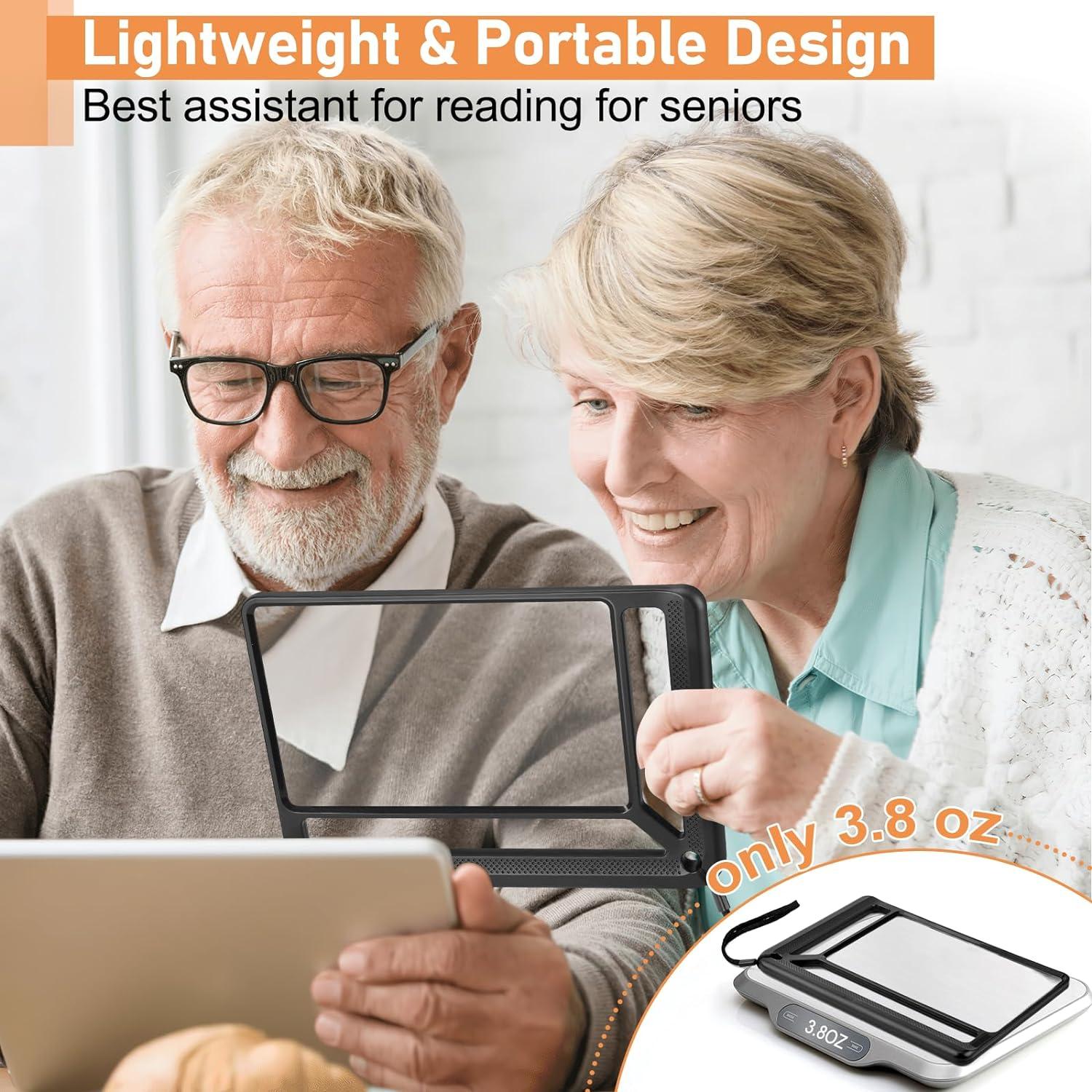 Lupa de Página Completa 5X AKKYCVS Negra para Lectura