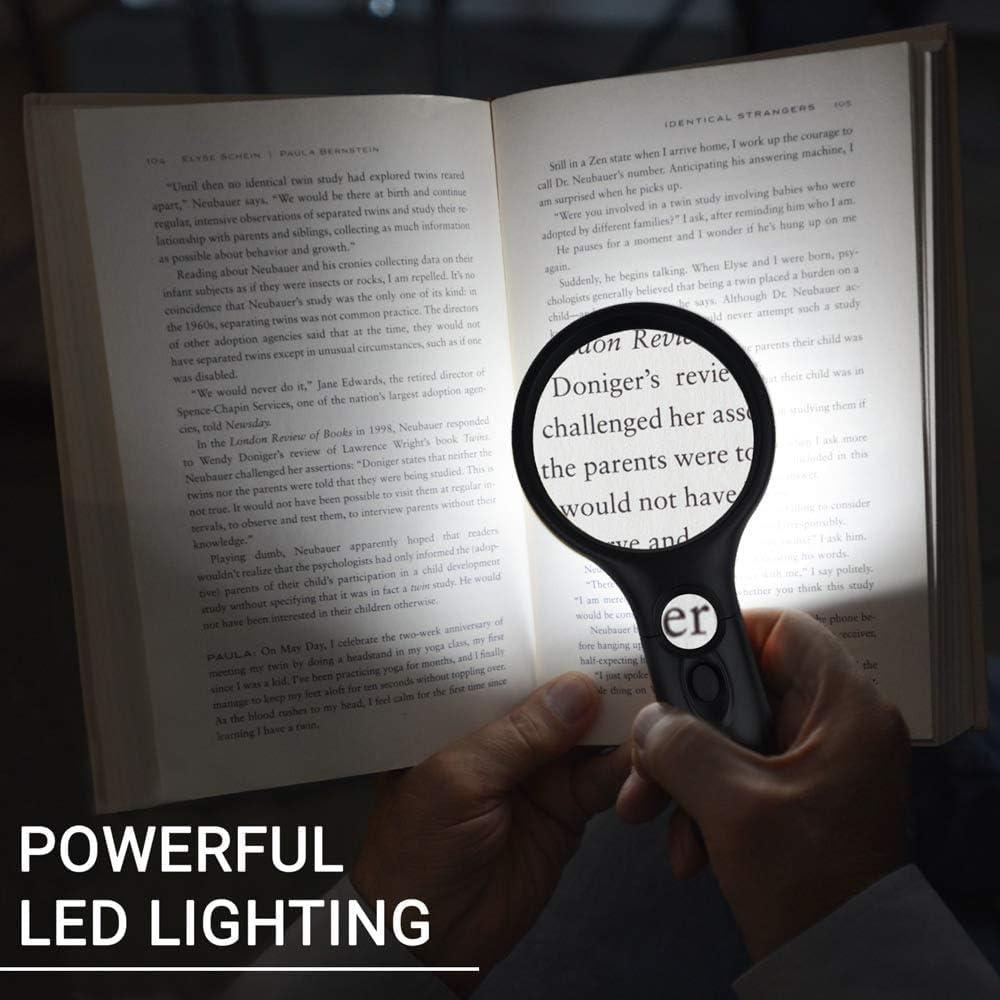 Lupa Iluminada SeeZoom 3X 45X con Luz LED para Lectura