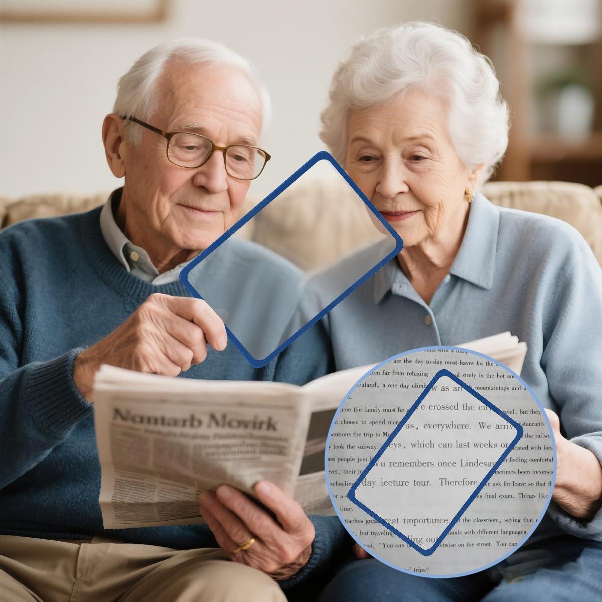 4 Piezas Lupa de Página 3X Fresnel PVC 11.43x17.78cm