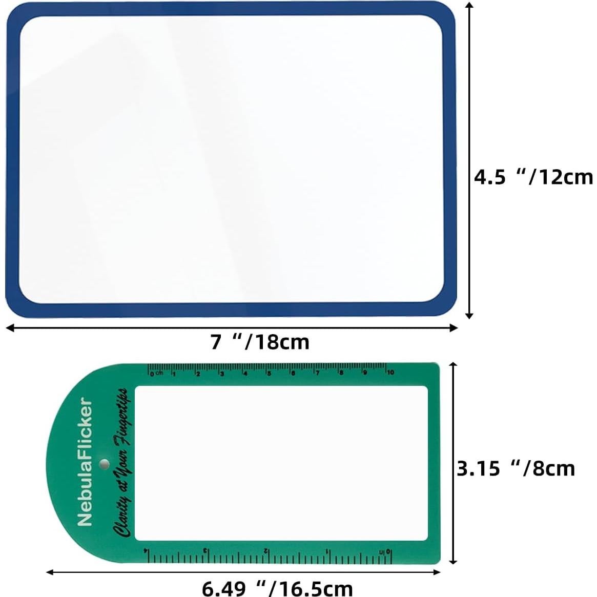 4 Piezas Lupa de Página 3X Fresnel PVC 11.43x17.78cm