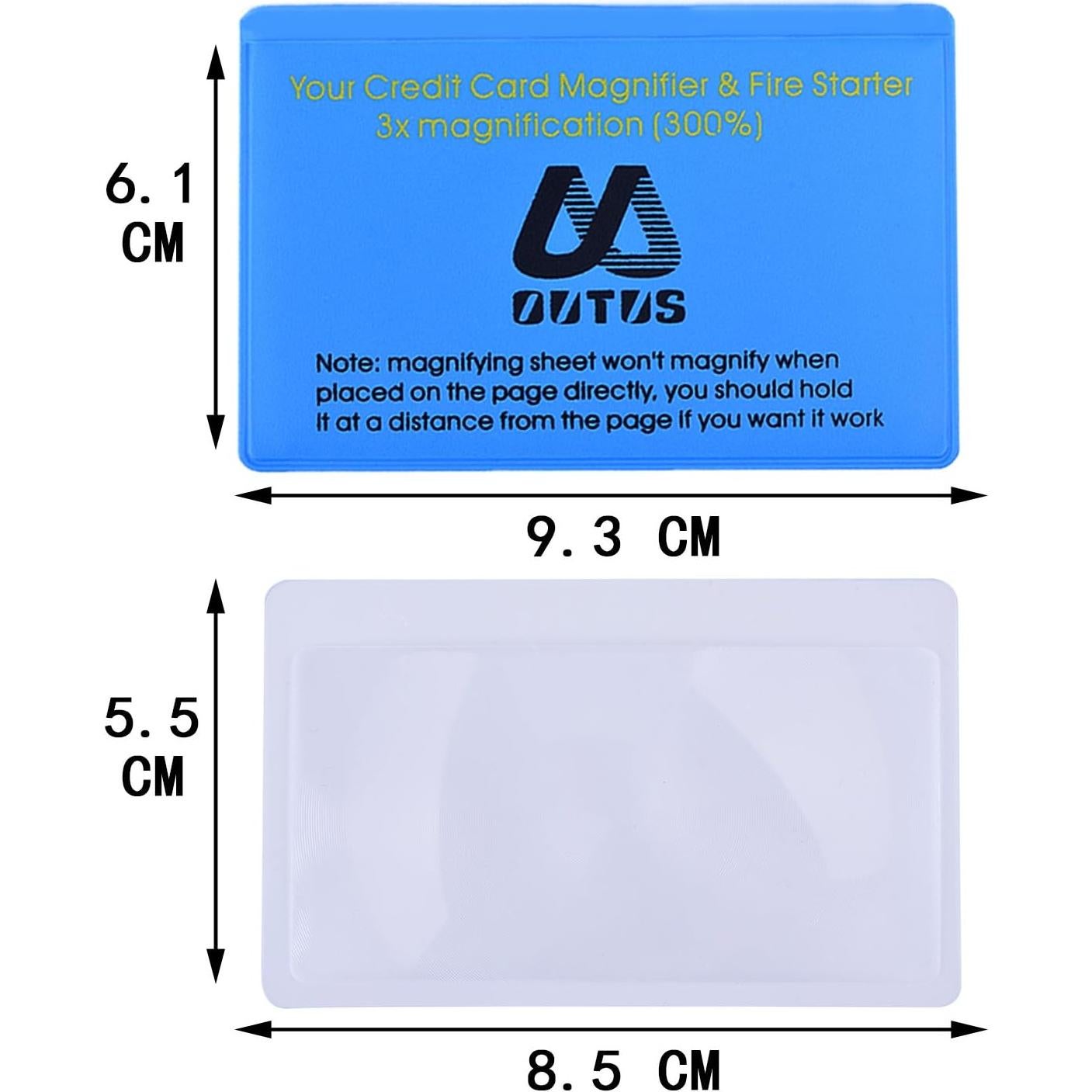 Lupa de Cartera Outus 4 Pack PVC 300% Aumento 5.5x8.2cm