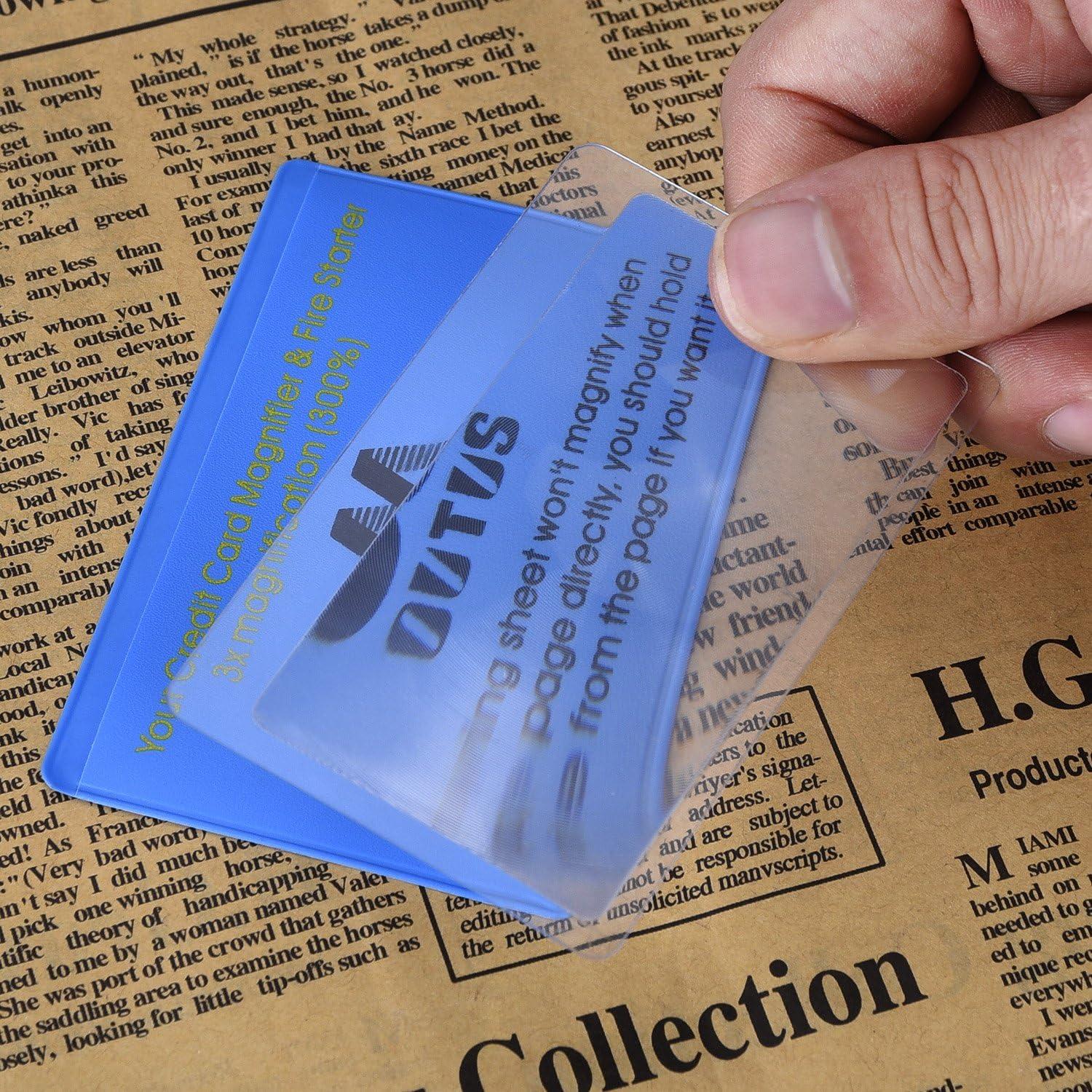 Lupa de Cartera Outus 4 Pack PVC 300% Aumento 5.5x8.2cm