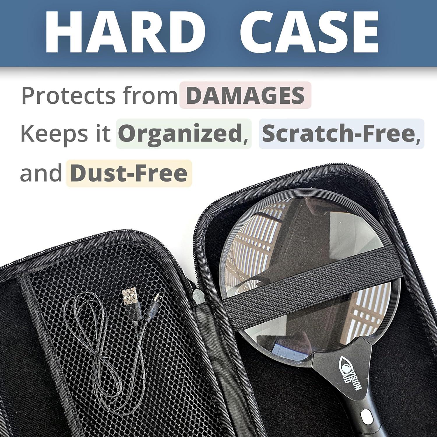 Lupa Grande Vision Aid 5.5" LED Recargable USB 10X 30X